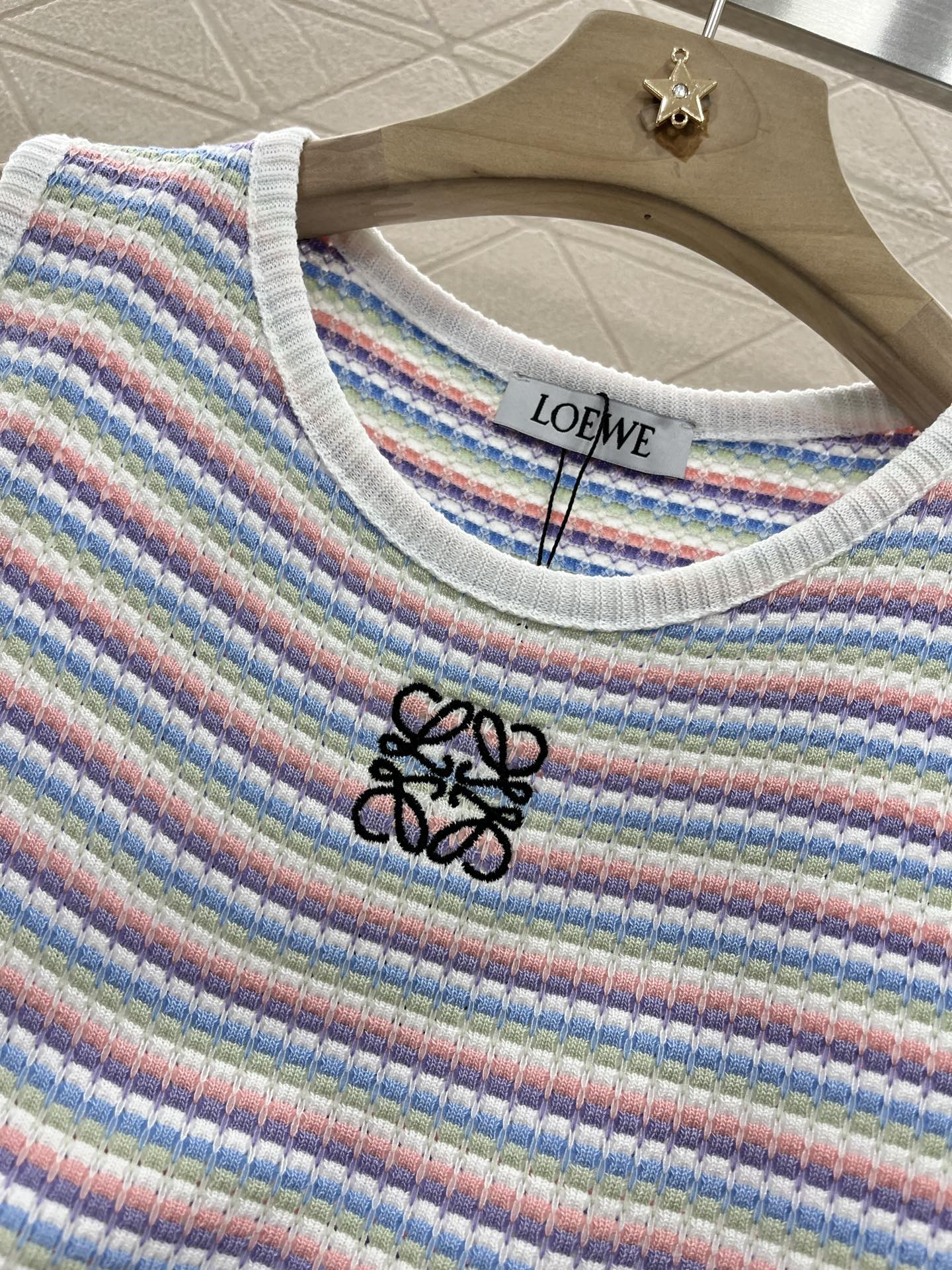 L*♥2025 new product Striped knitted vest