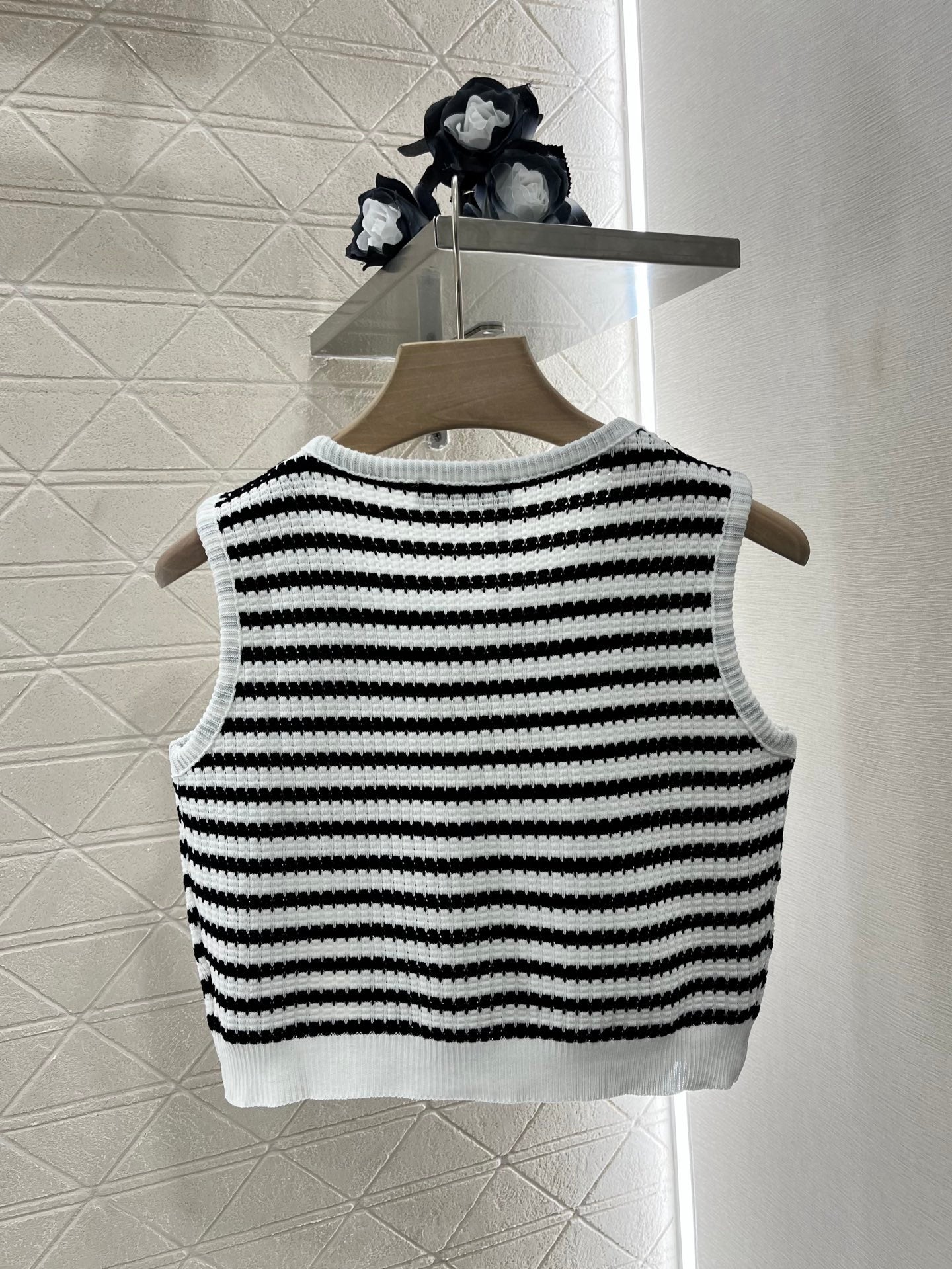 L*♥2025 new product Striped knitted vest