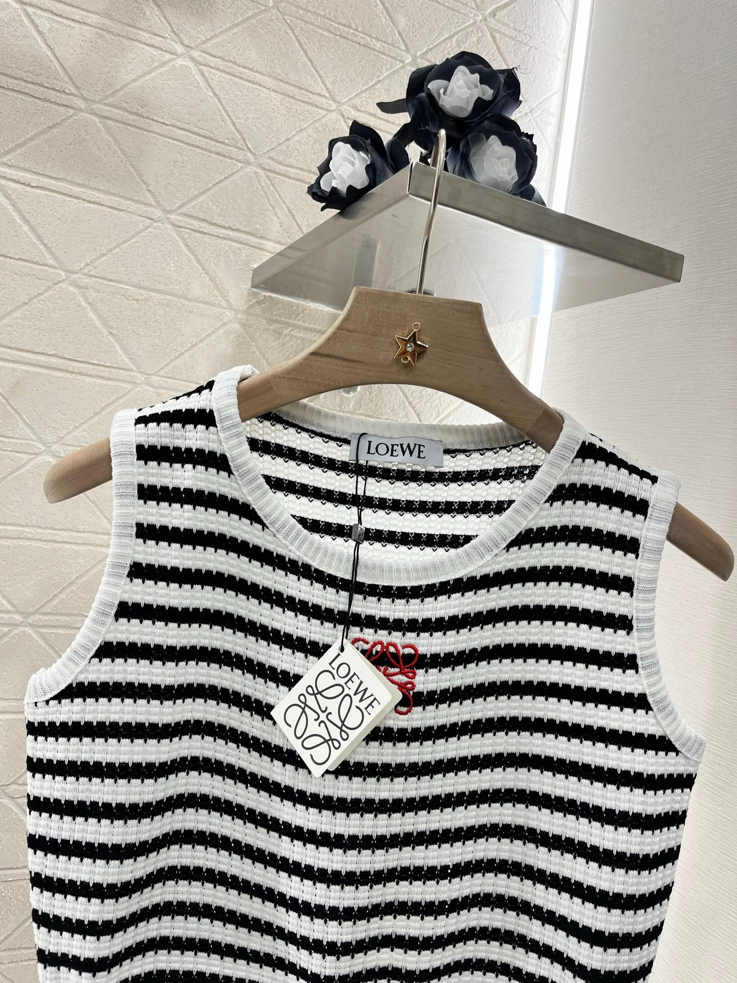 L*♥2025 new product Striped knitted vest