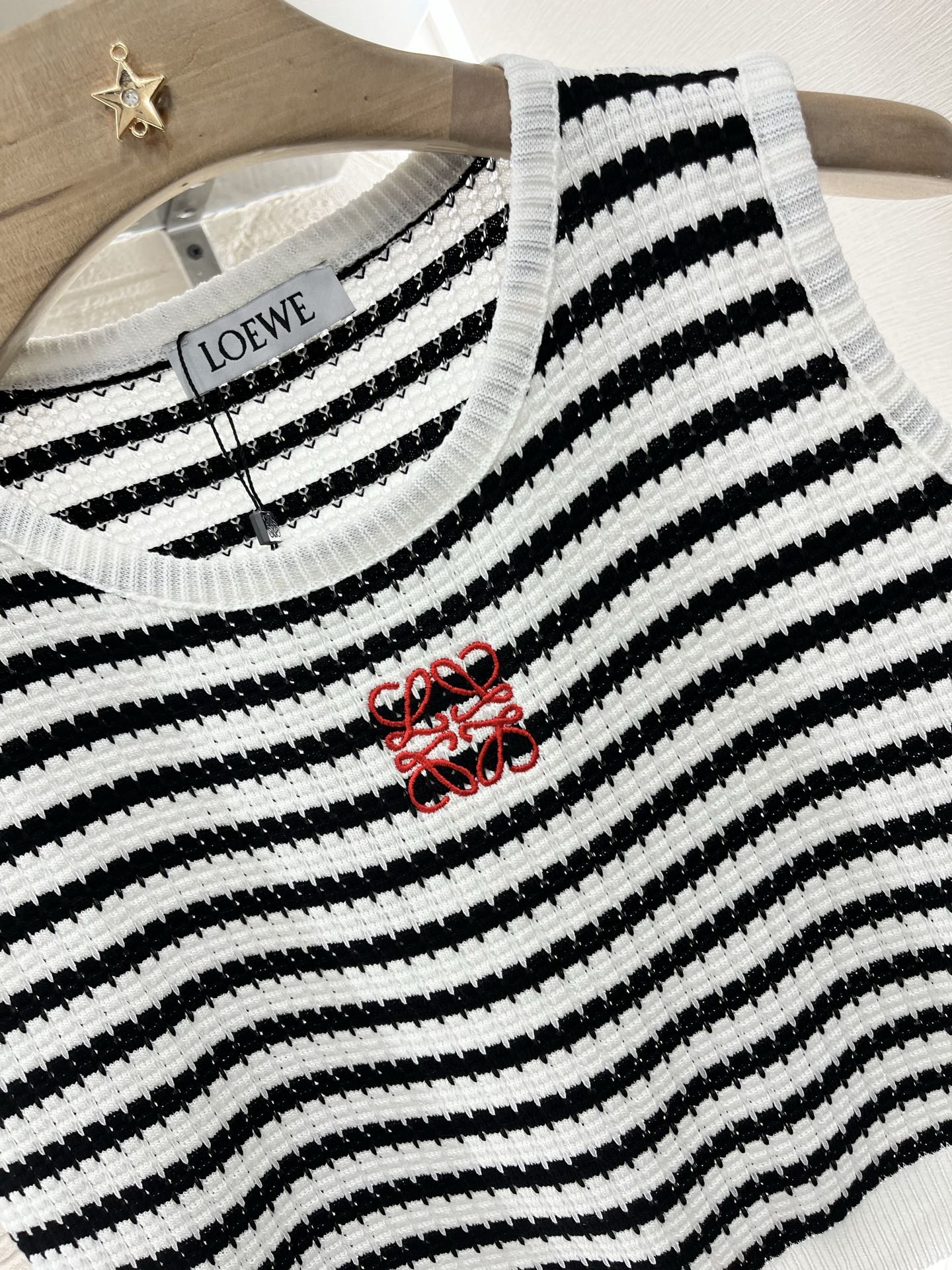 L*♥2025 new product Striped knitted vest