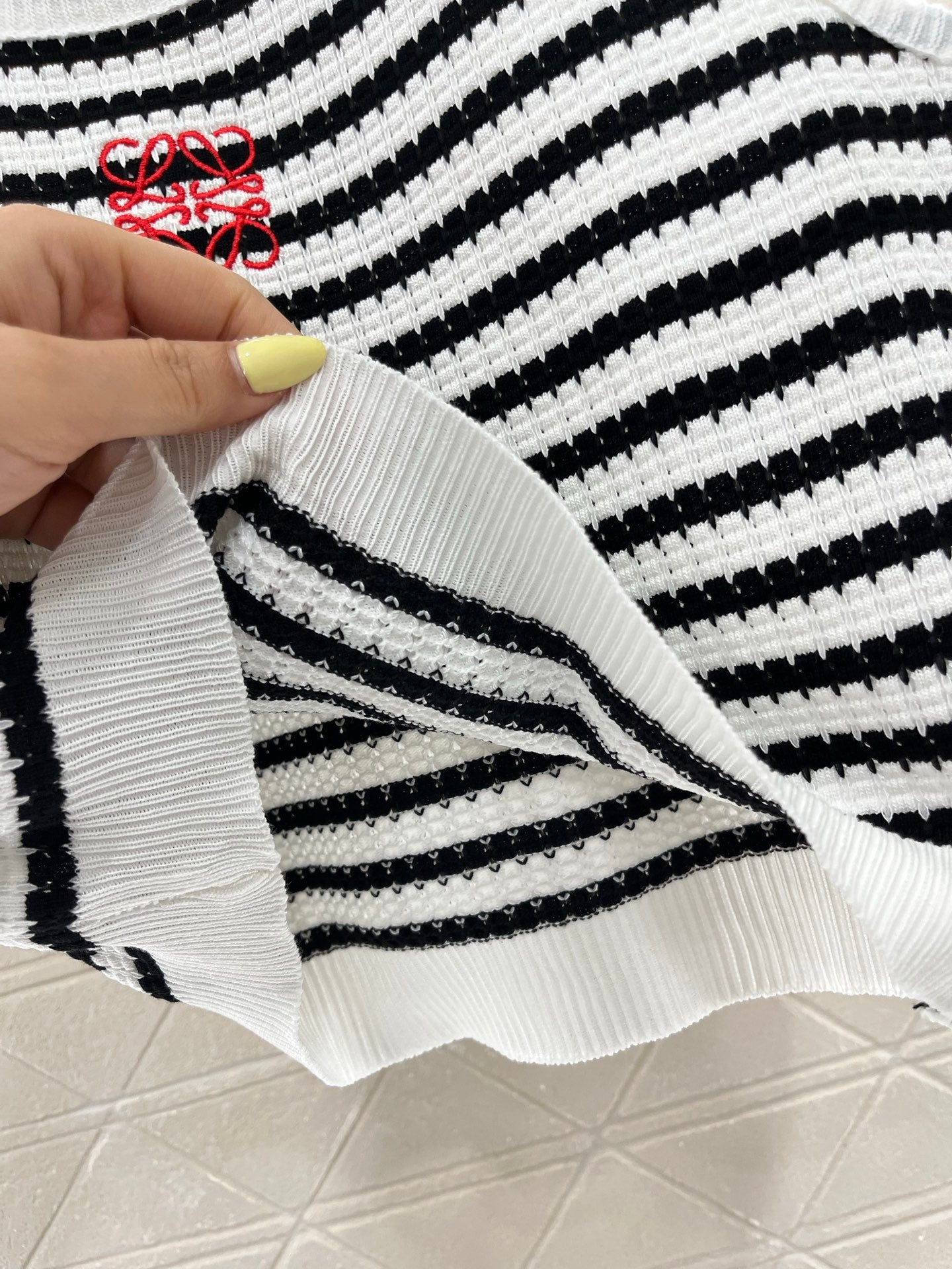 L*♥2025 new product Striped knitted vest