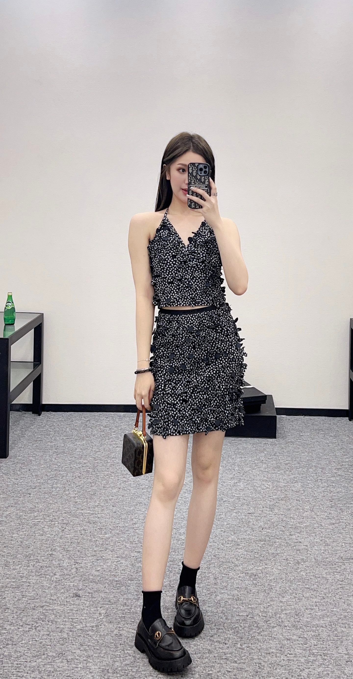 C*♥2025 new product Suspender skirt suit