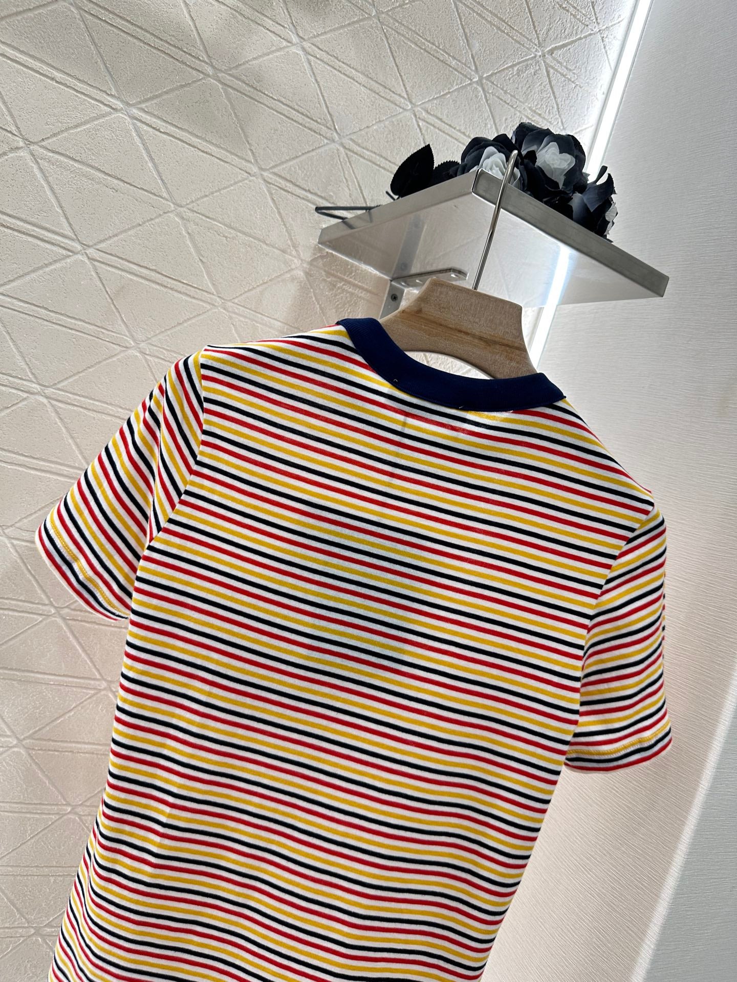P*♥2025 new product Striped round neck