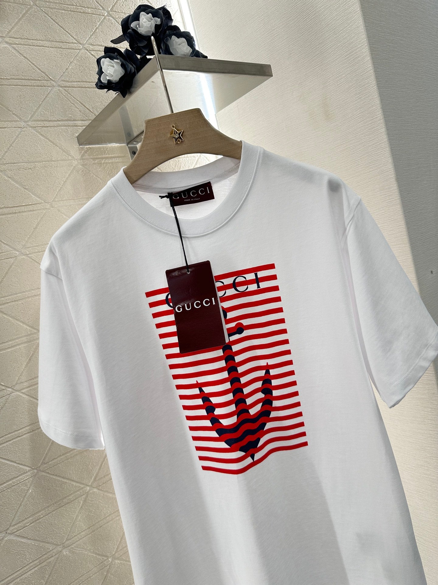 G*♥2025 new product Round neck letter short sleeves
