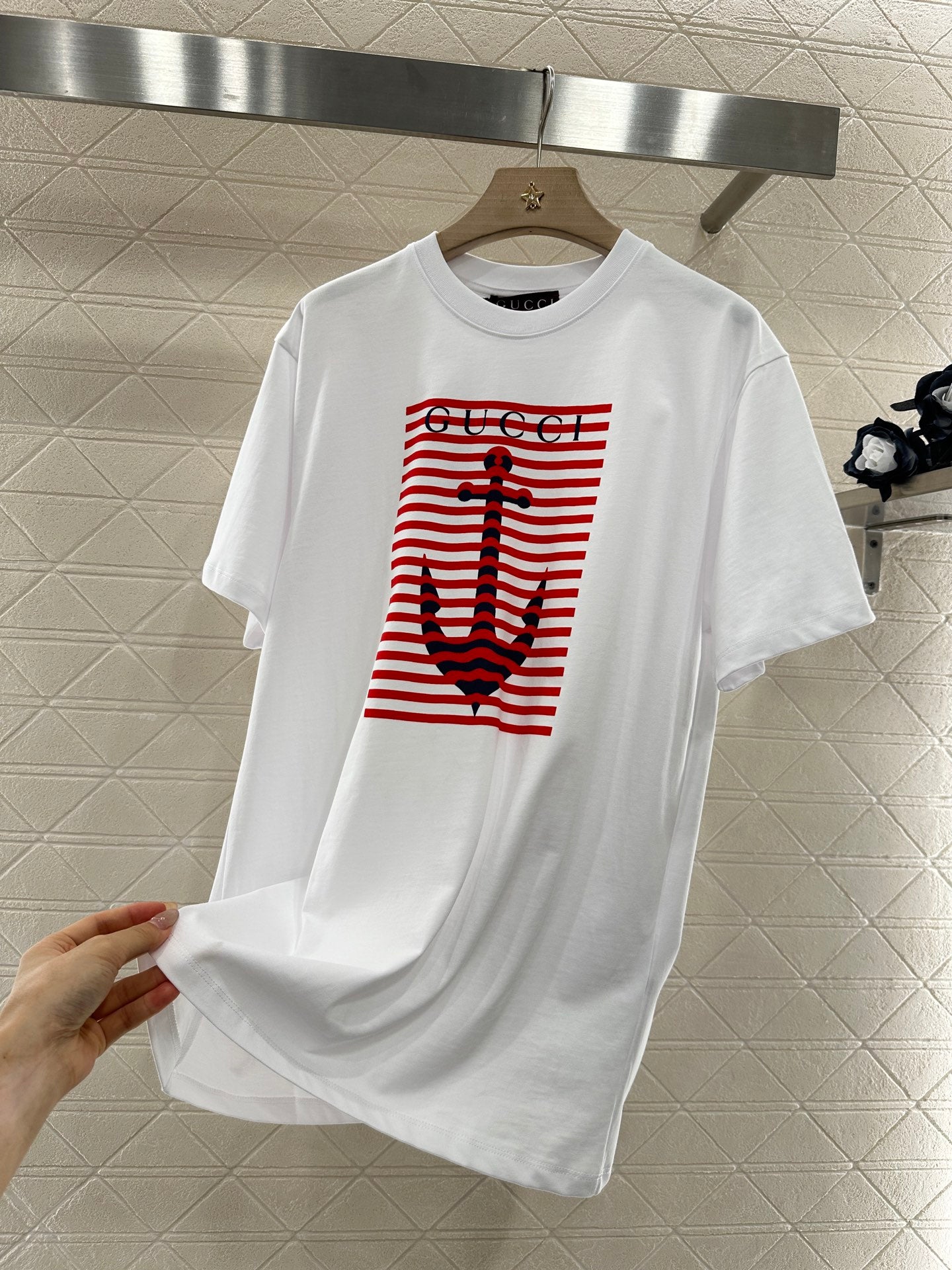 G*♥2025 new product Round neck letter short sleeves