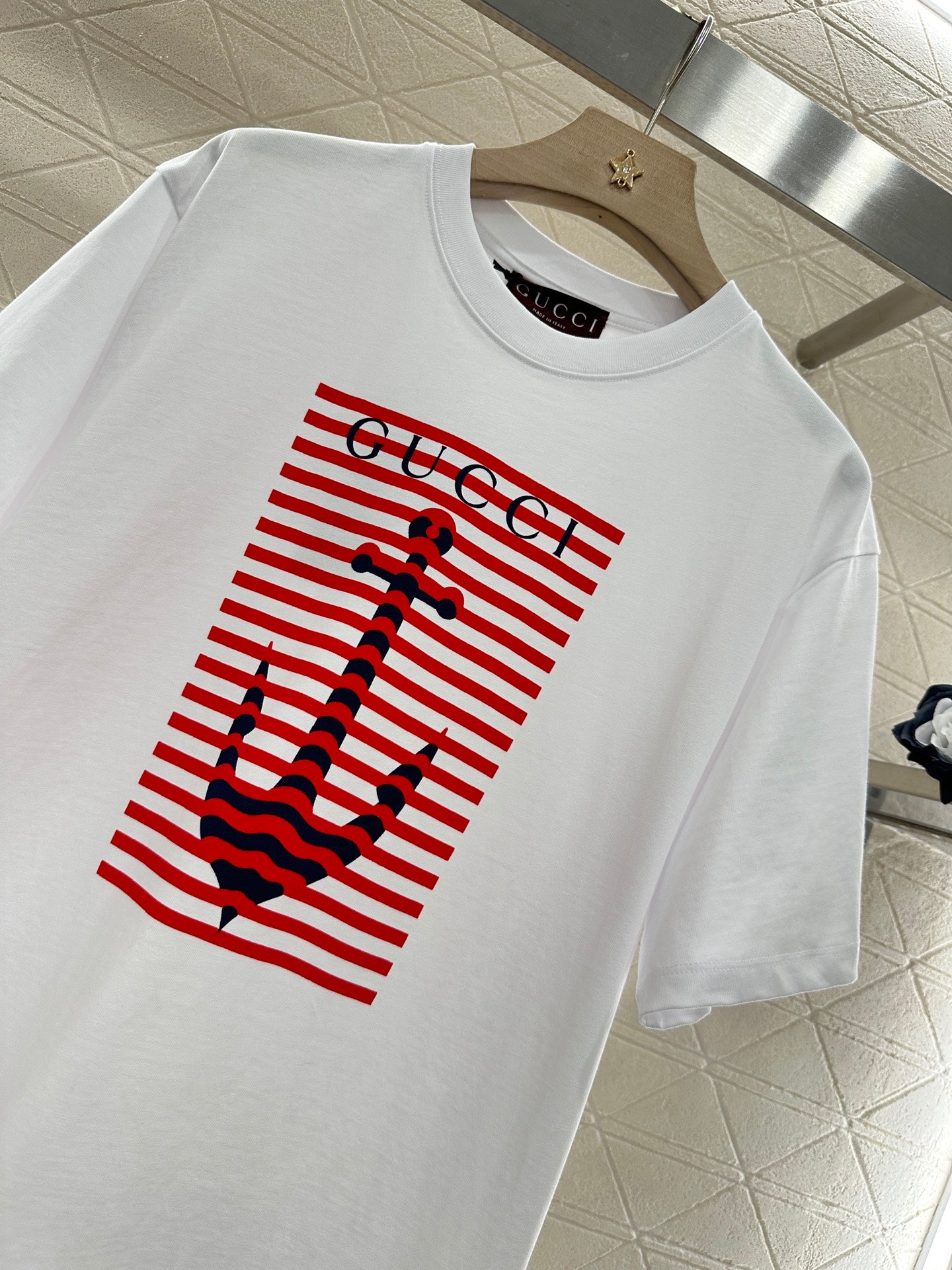 G*♥2025 new product Round neck letter short sleeves