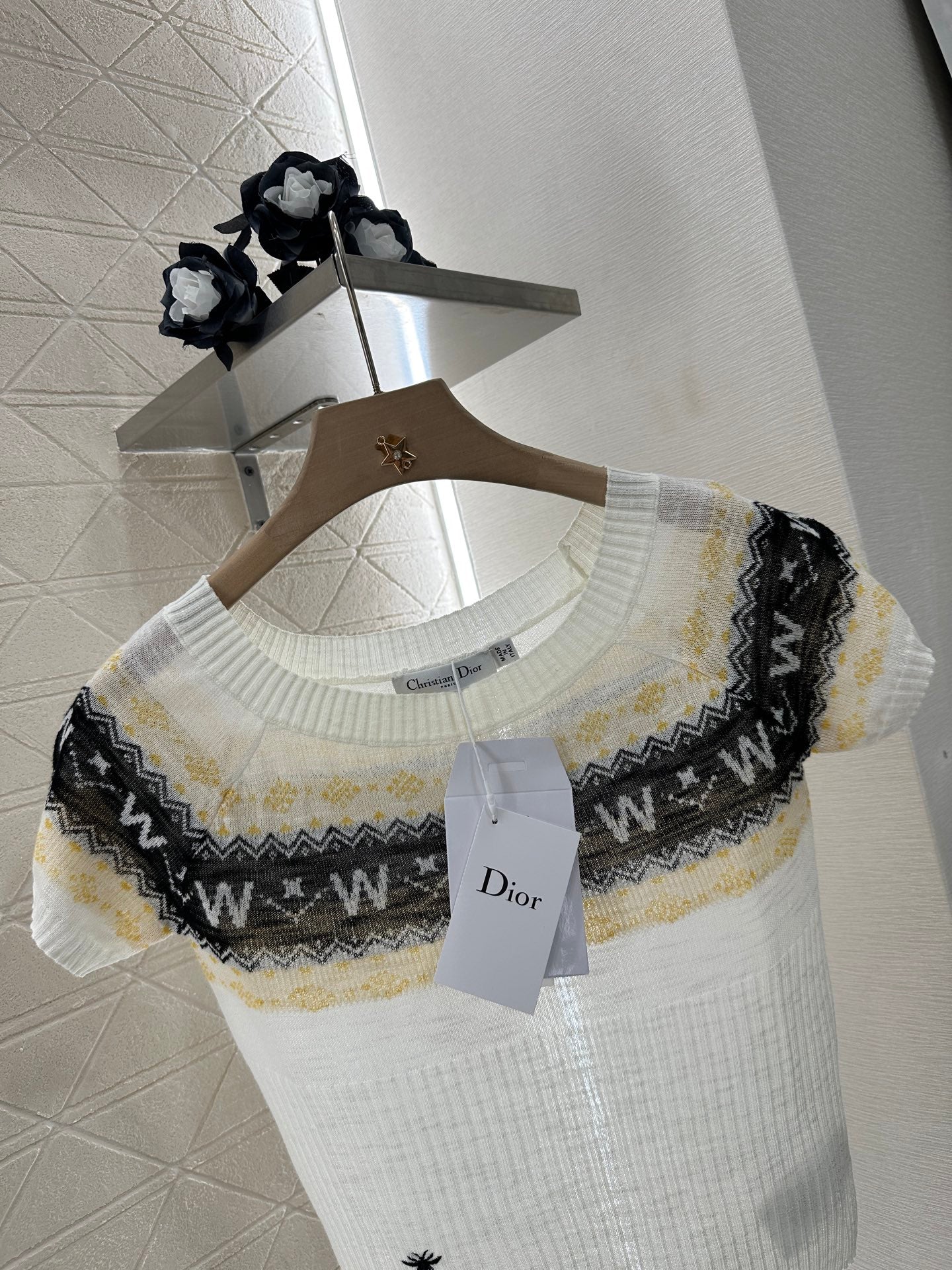 D*♥2025 new product Patterned knitted short sleeves