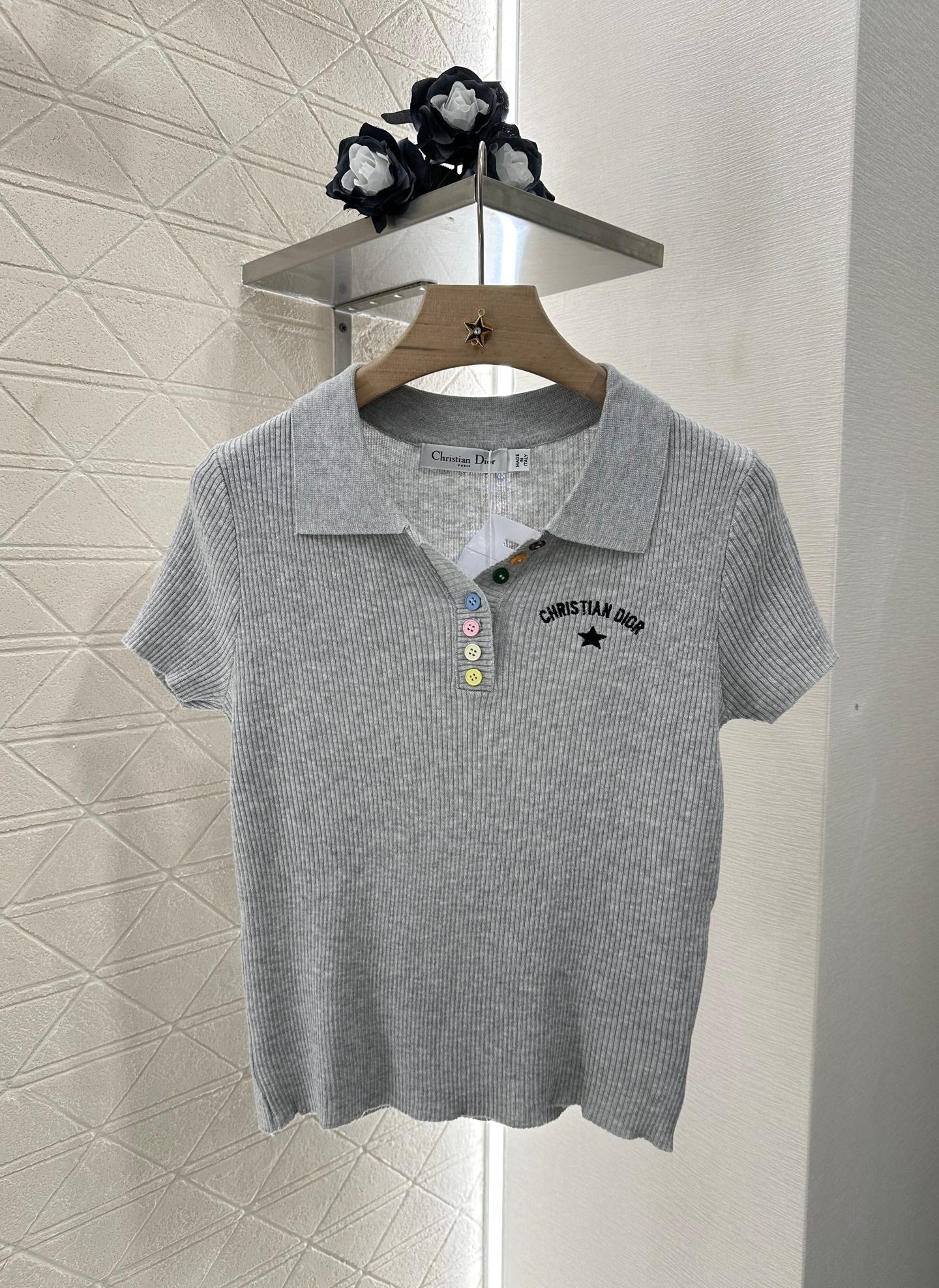 D*♥2025 new product Slim fit knitted short sleeves