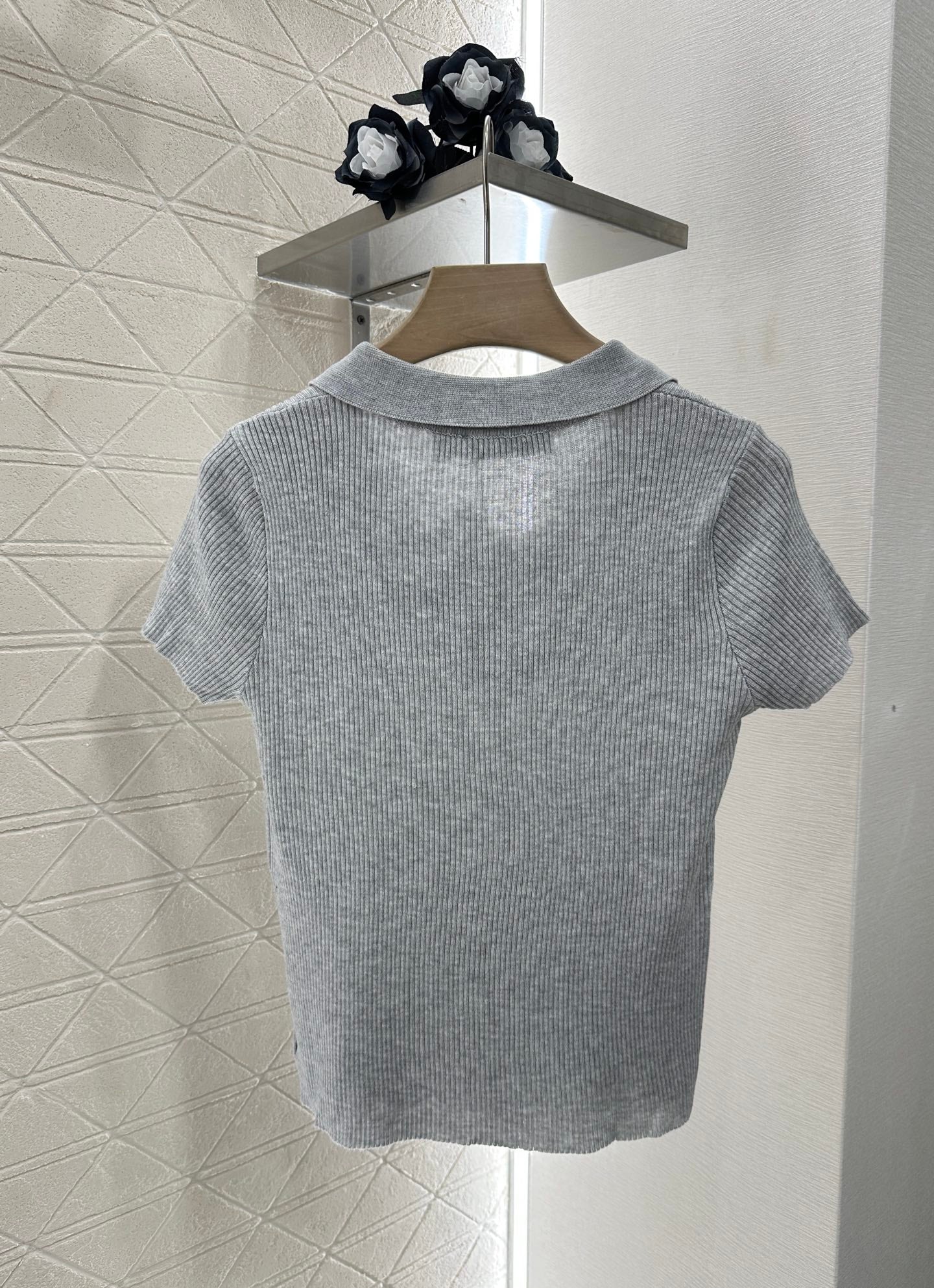 D*♥2025 new product Slim fit knitted short sleeves