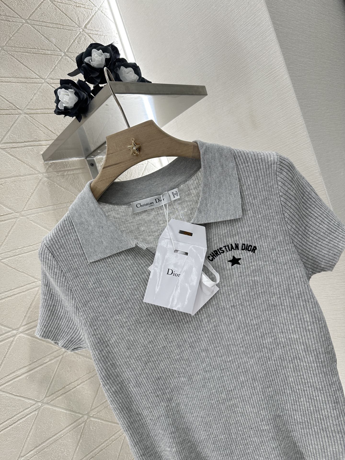 D*♥2025 new product Slim fit knitted short sleeves