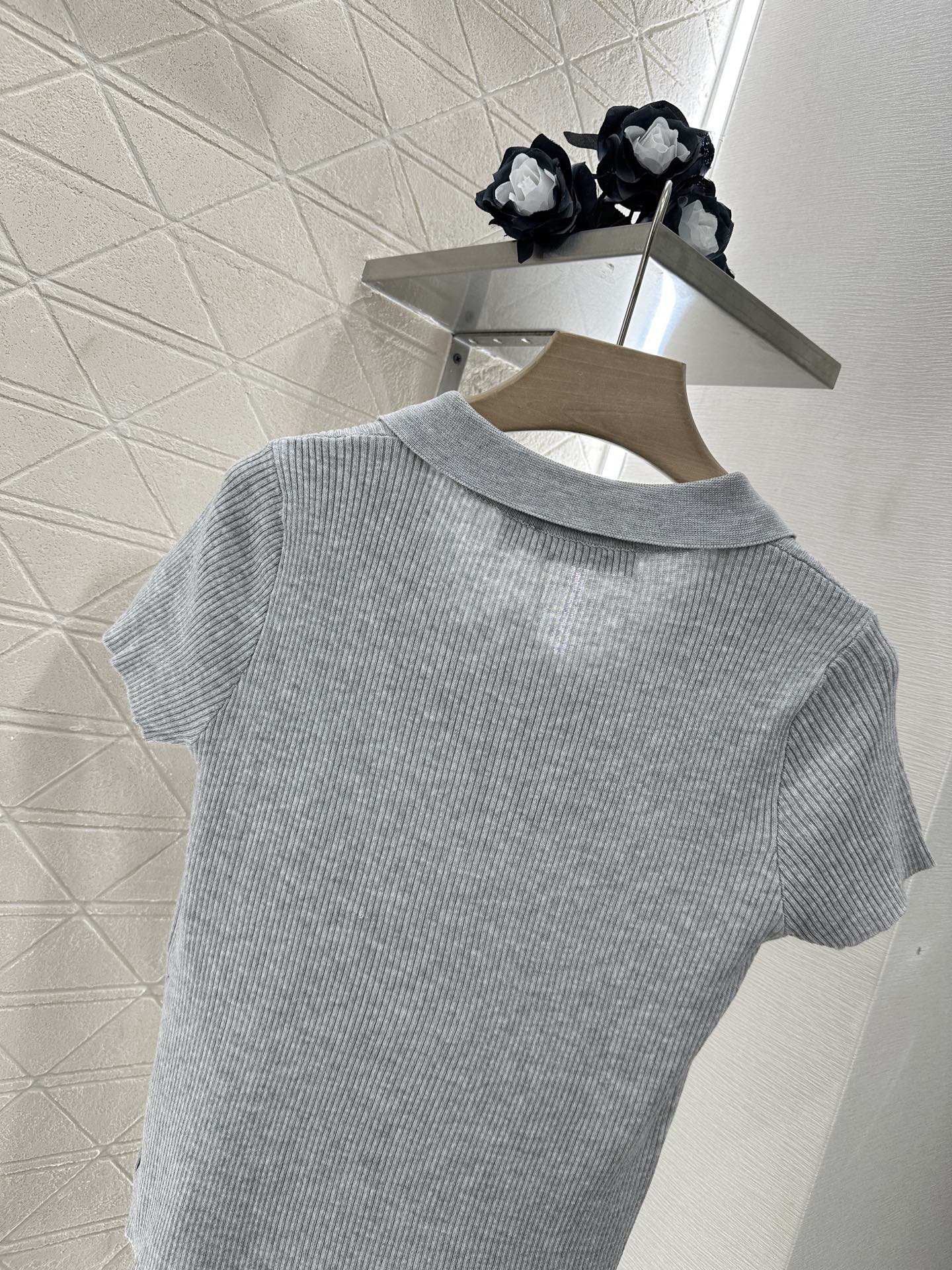 D*♥2025 new product Slim fit knitted short sleeves