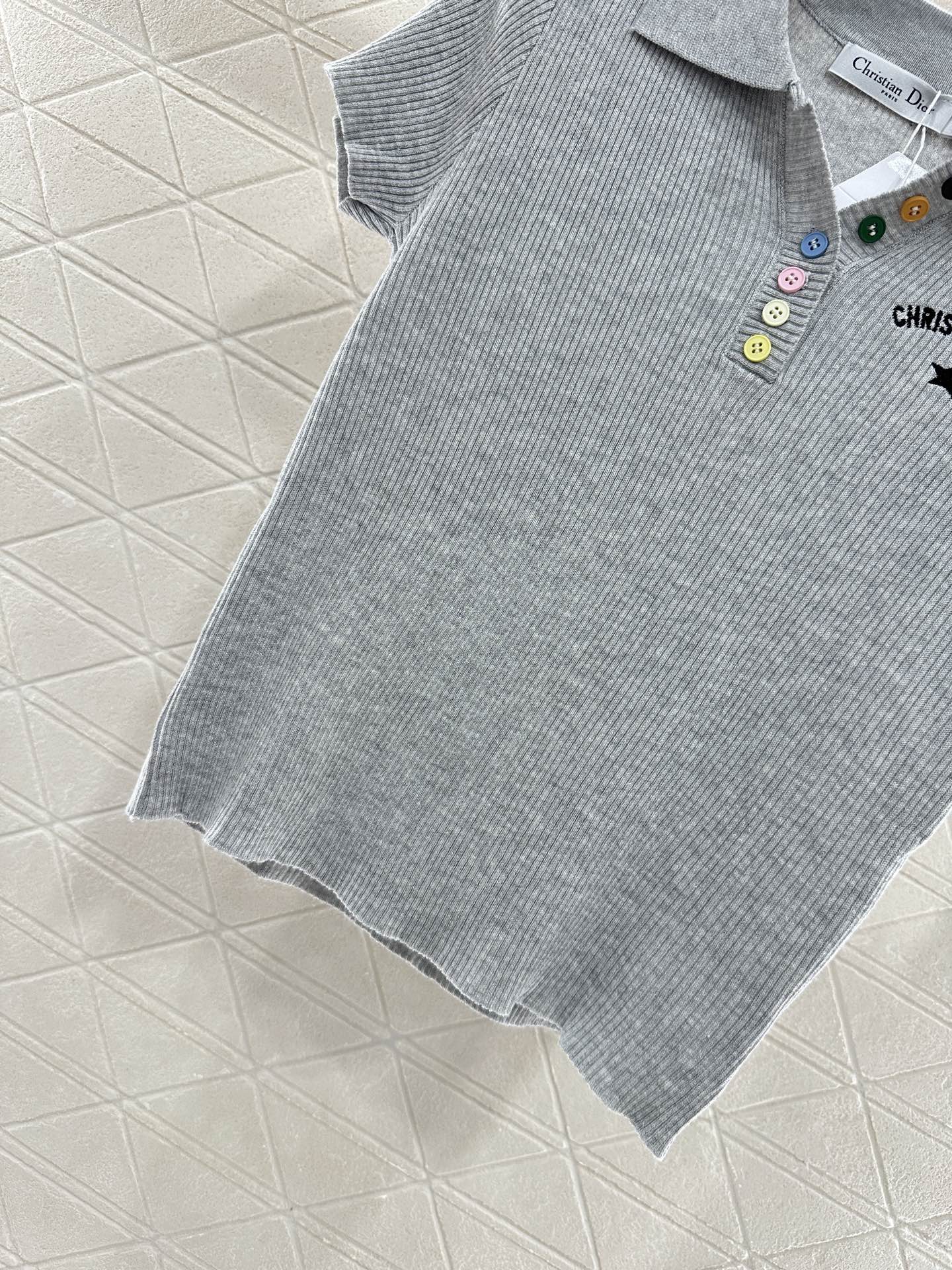 D*♥2025 new product Slim fit knitted short sleeves