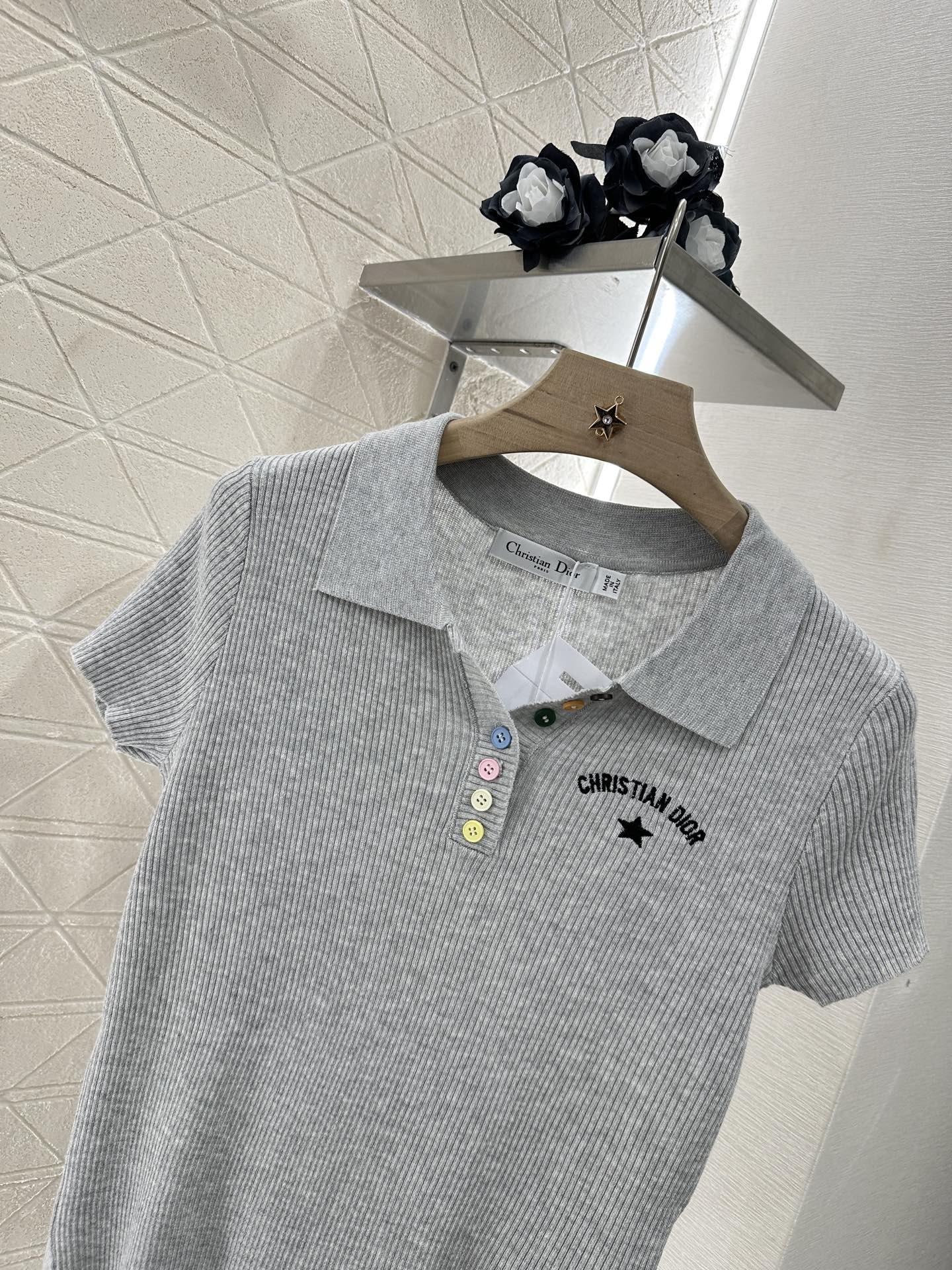 D*♥2025 new product Slim fit knitted short sleeves