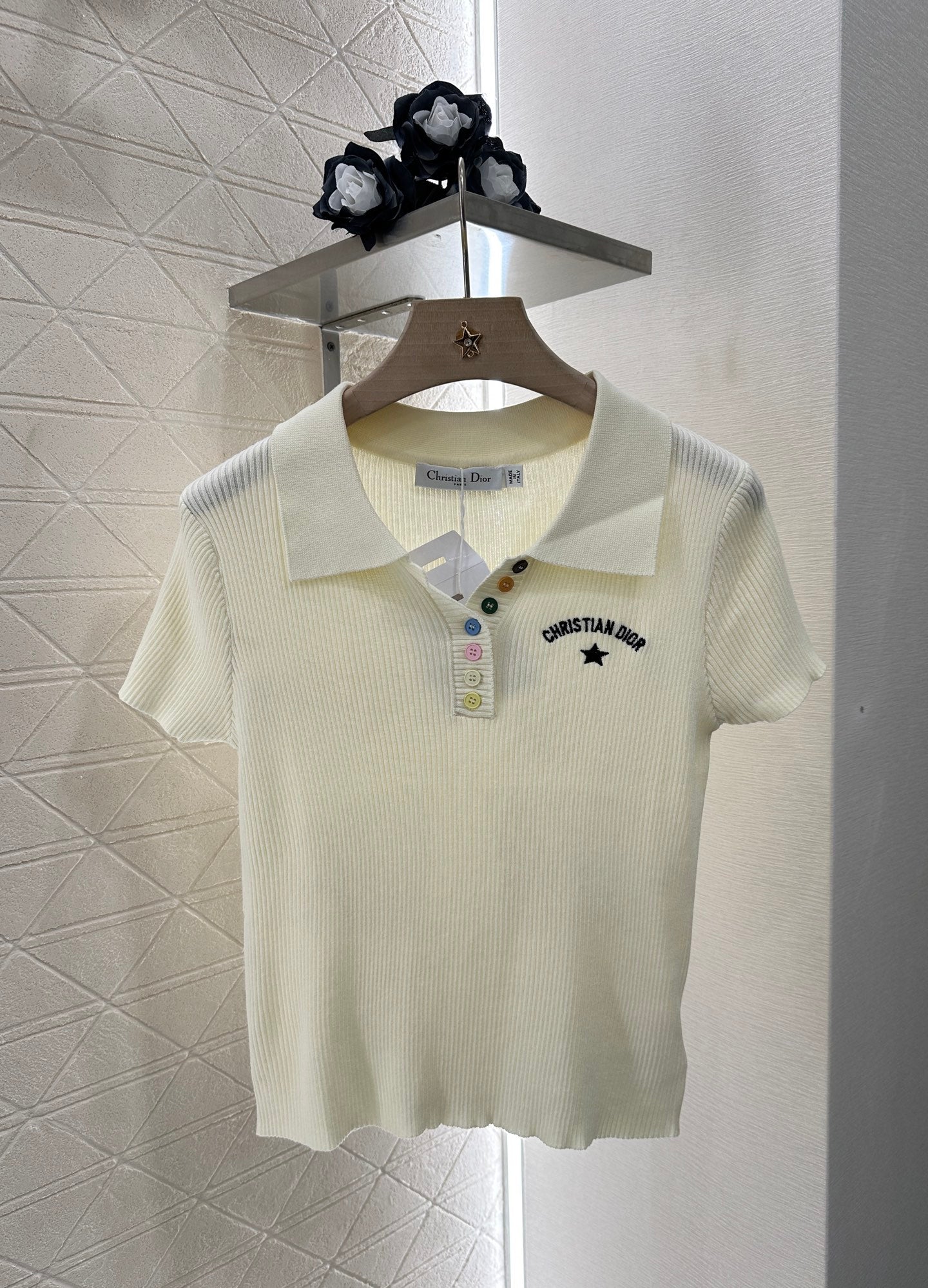 D*♥2025 new product Slim fit knitted short sleeves