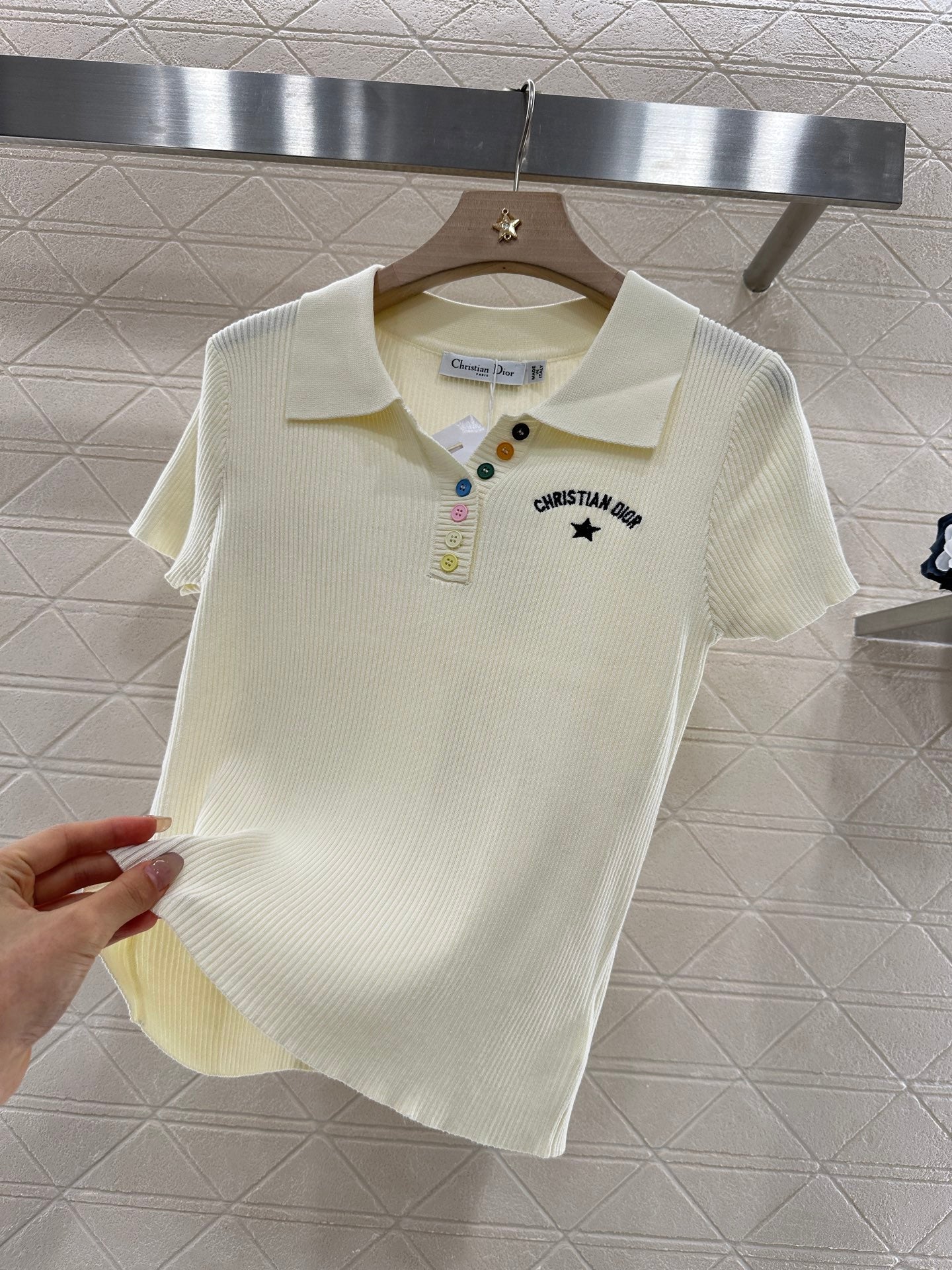 D*♥2025 new product Slim fit knitted short sleeves