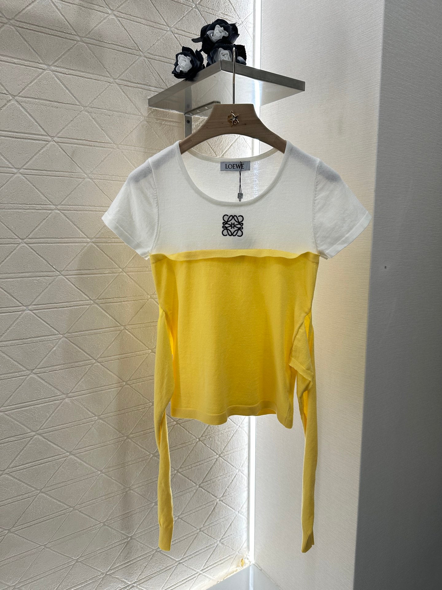L*♥2025 new product Tie-strap knitted short sleeves