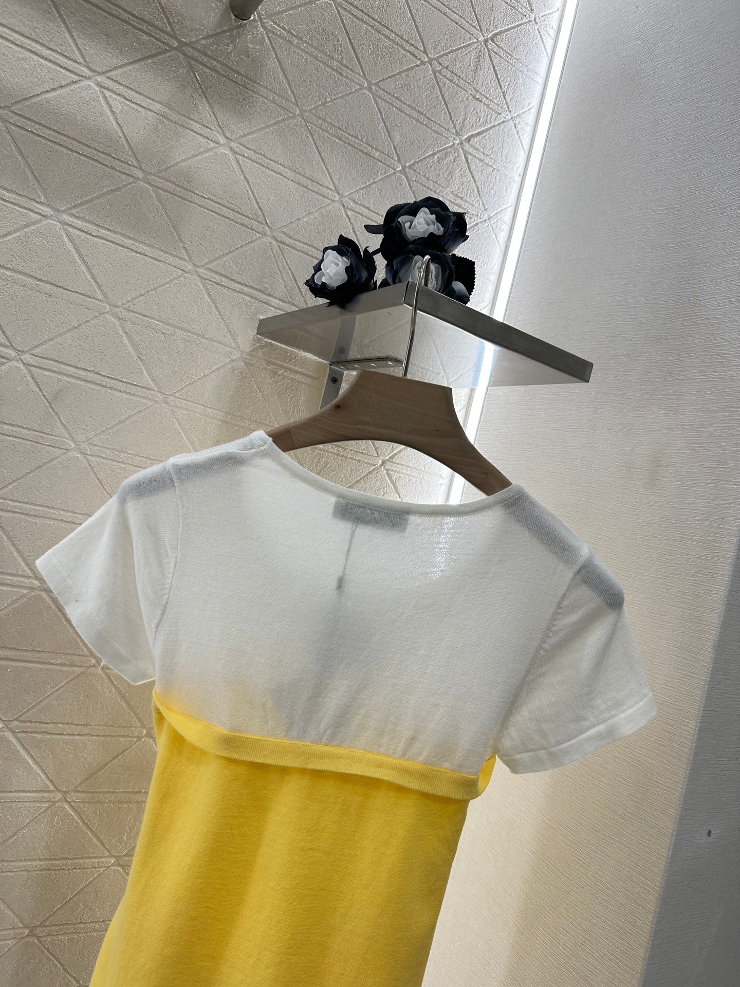 L*♥2025 new product Tie-strap knitted short sleeves