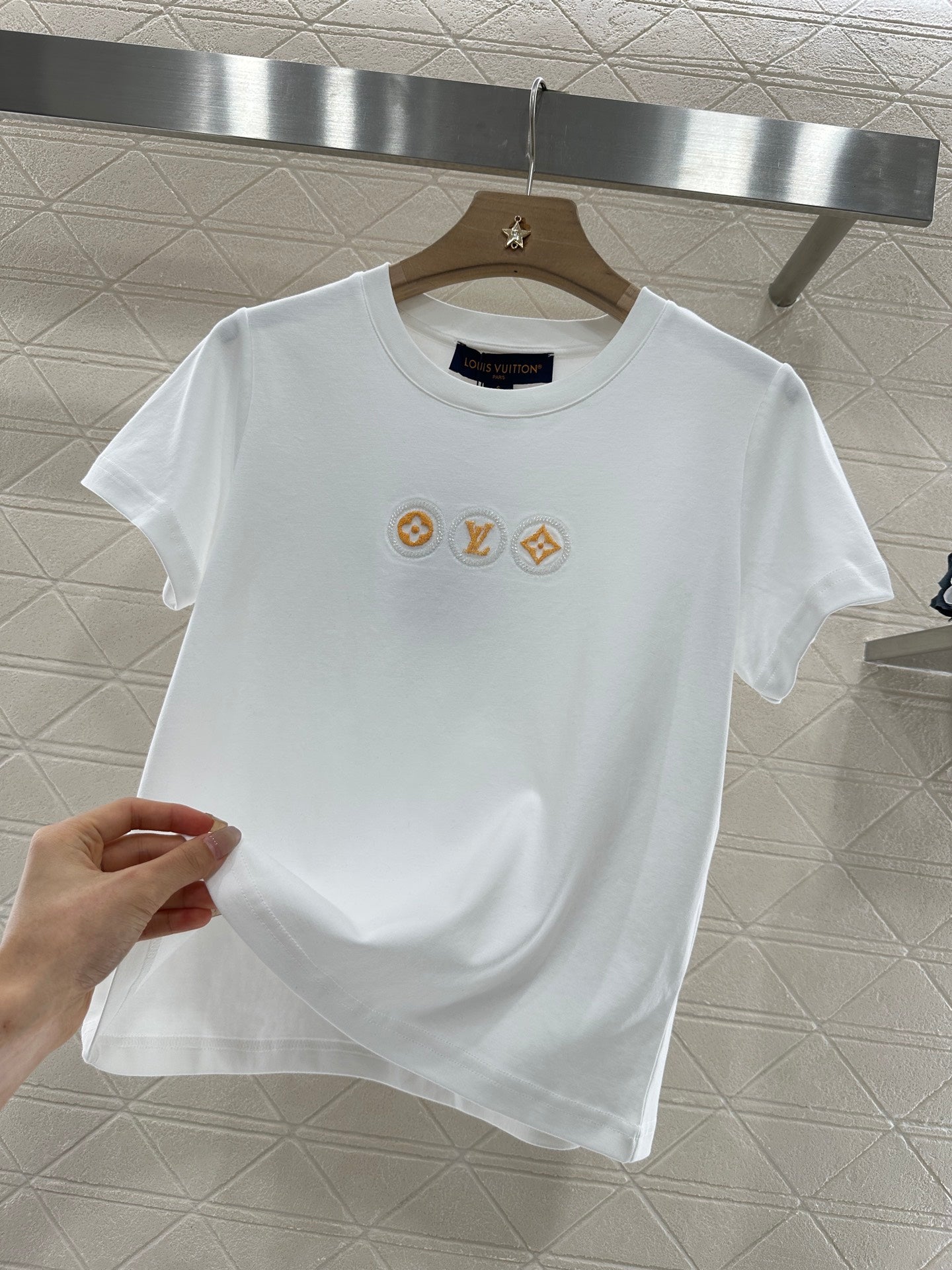 L*♥2025 new product Letter short sleeves