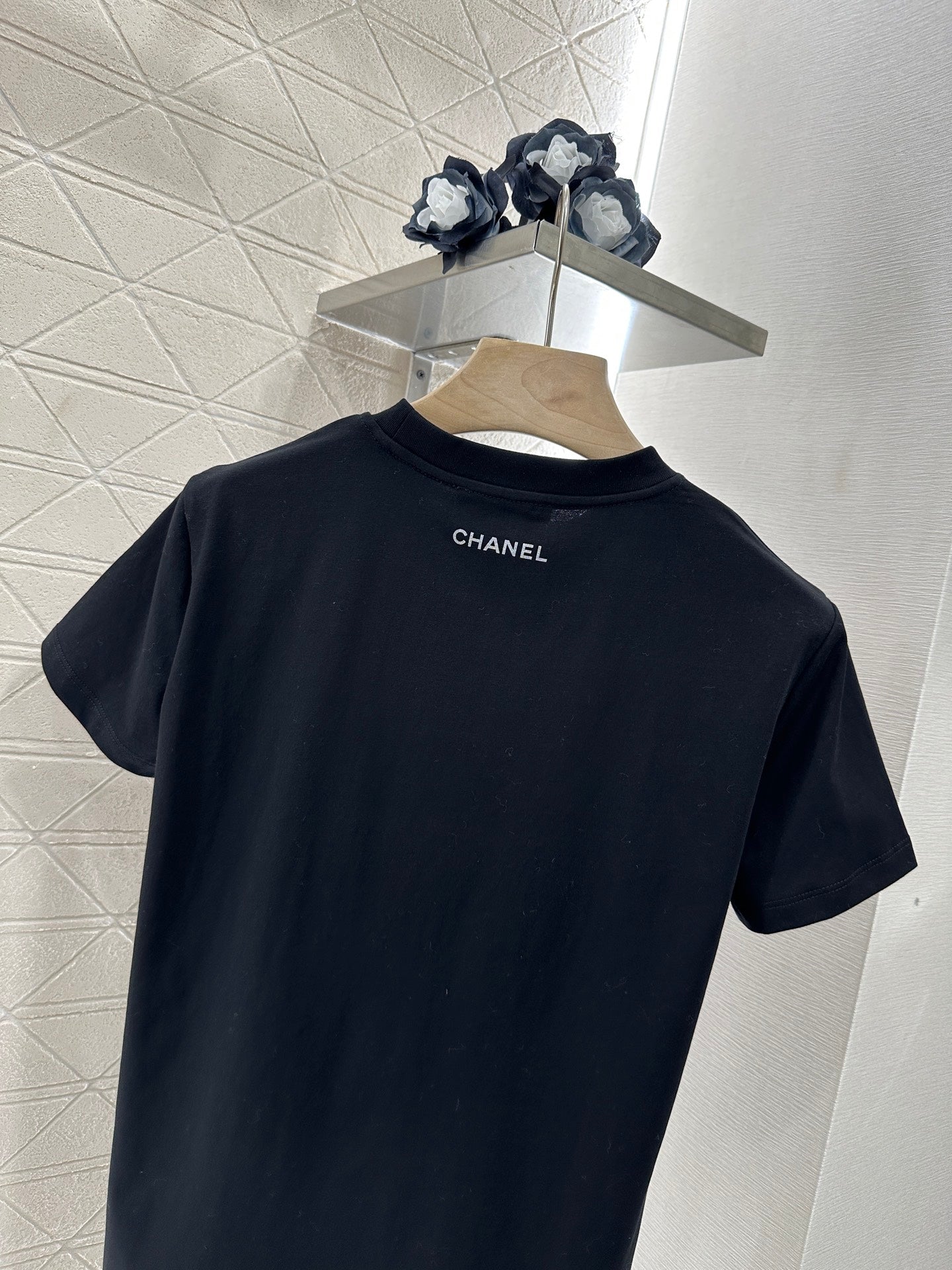 C*♥2025 new product Embroidered beaded short sleeves