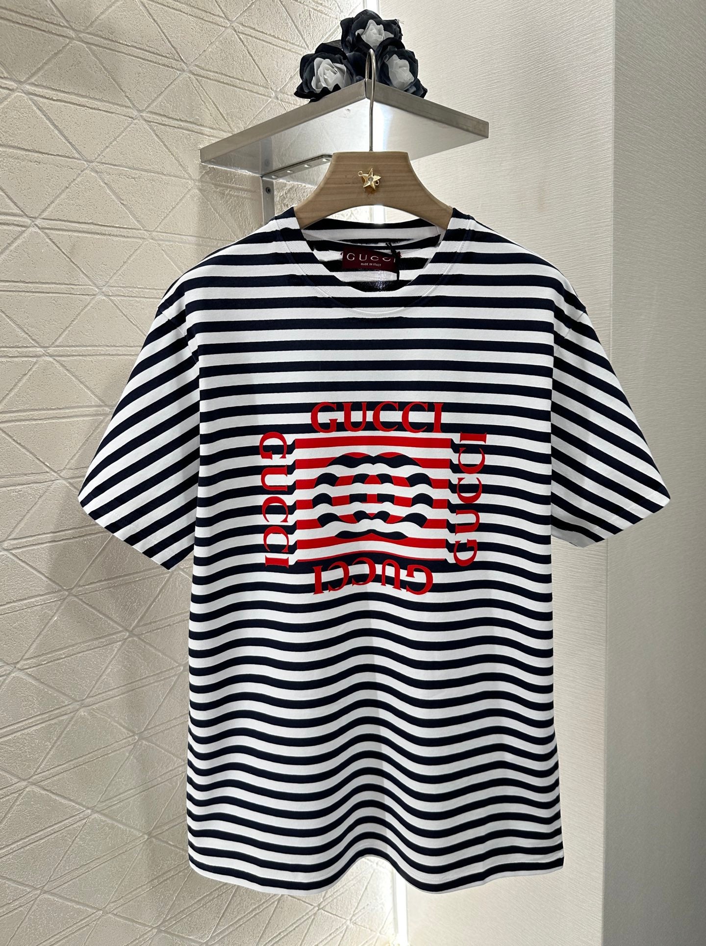 G*♥2025 new product Round neck striped short sleeves