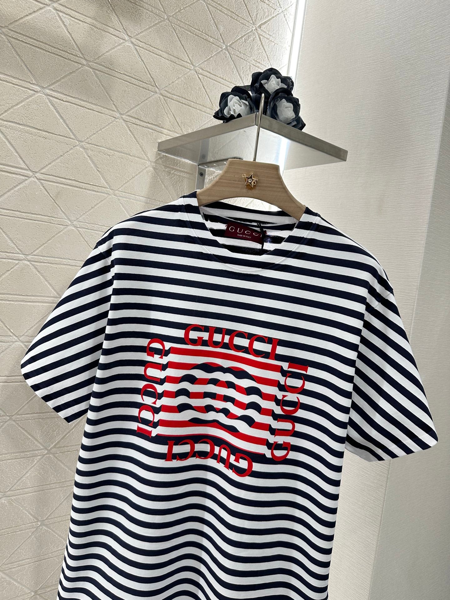 G*♥2025 new product Round neck striped short sleeves
