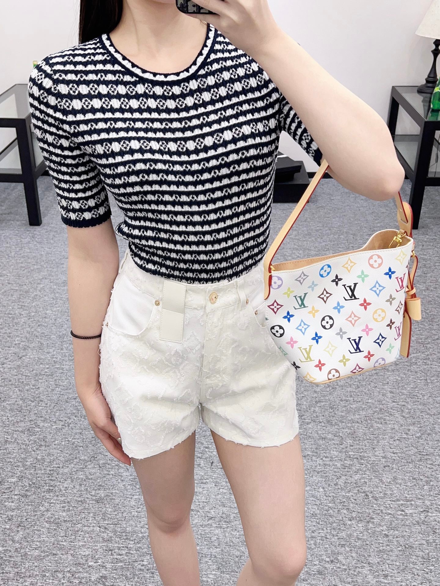 Louis*♥2025 new products Knitted short sleeves
