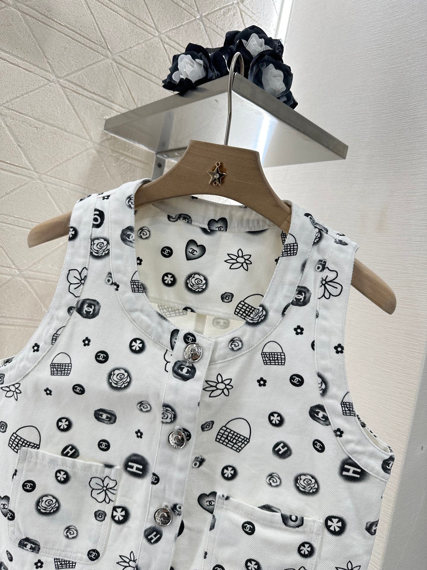 C*♥2025 new product Denim vest set