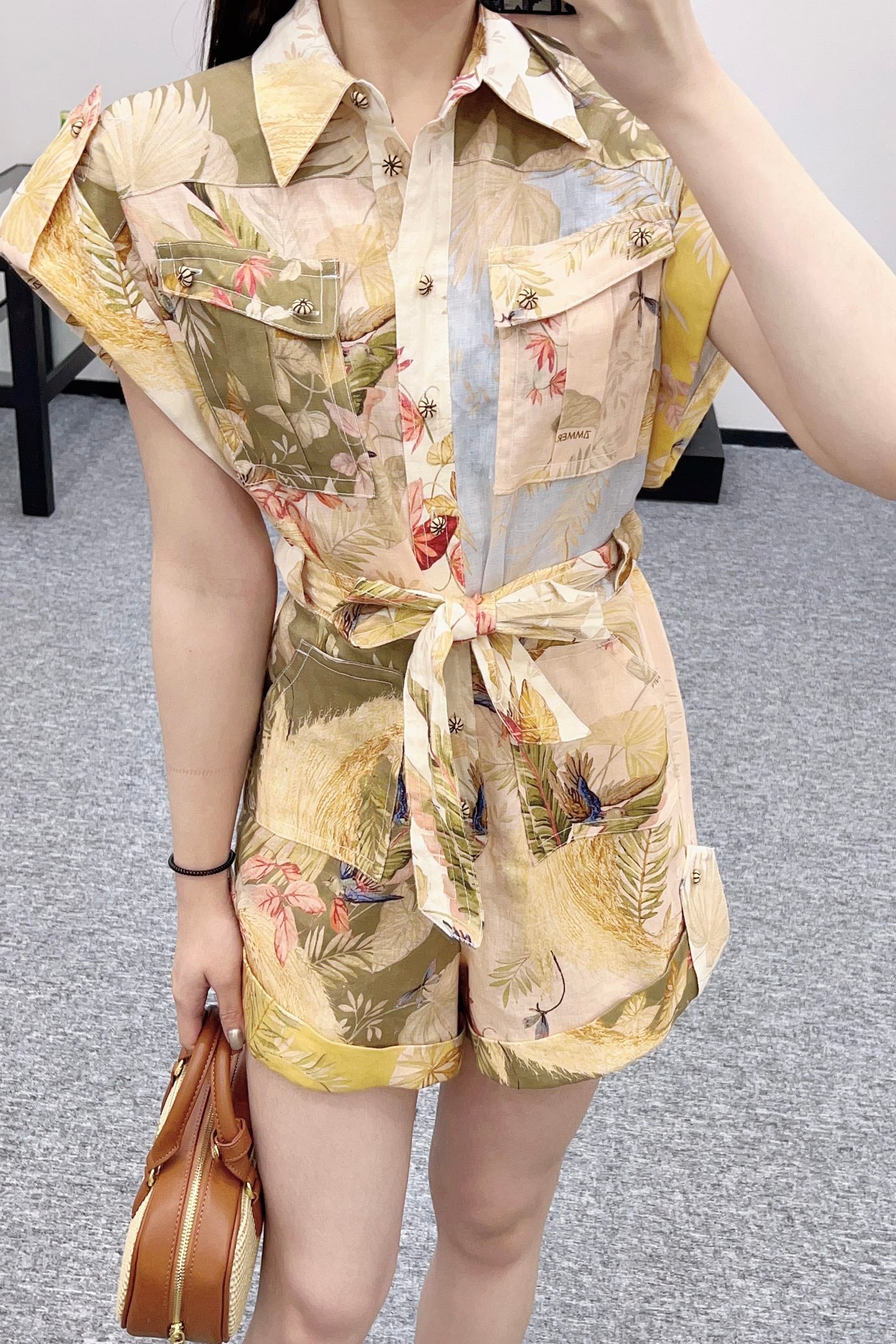Z*♥2025 new product Linen jumpsuit