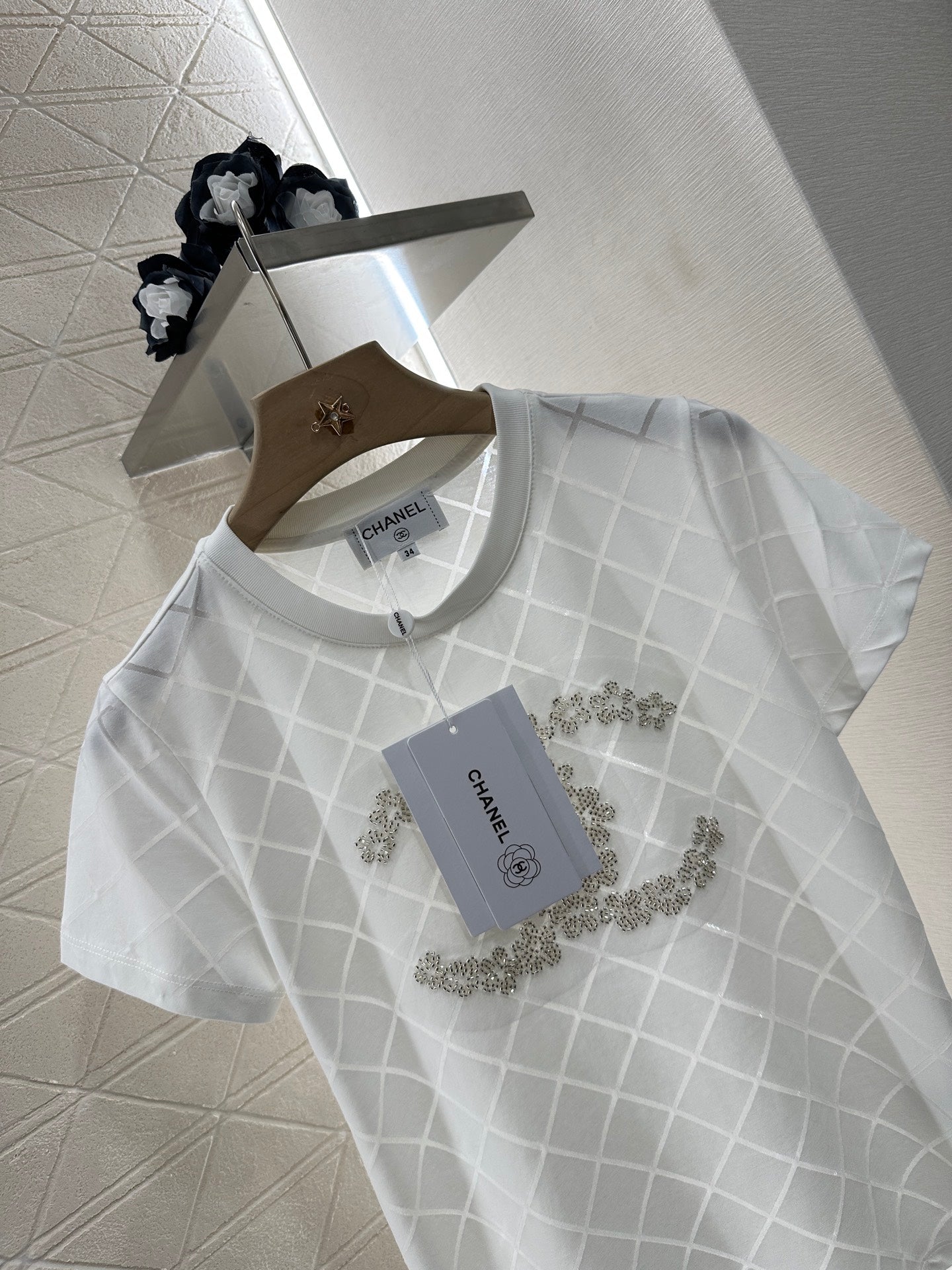 C*♥2025 new product Beaded short sleeves