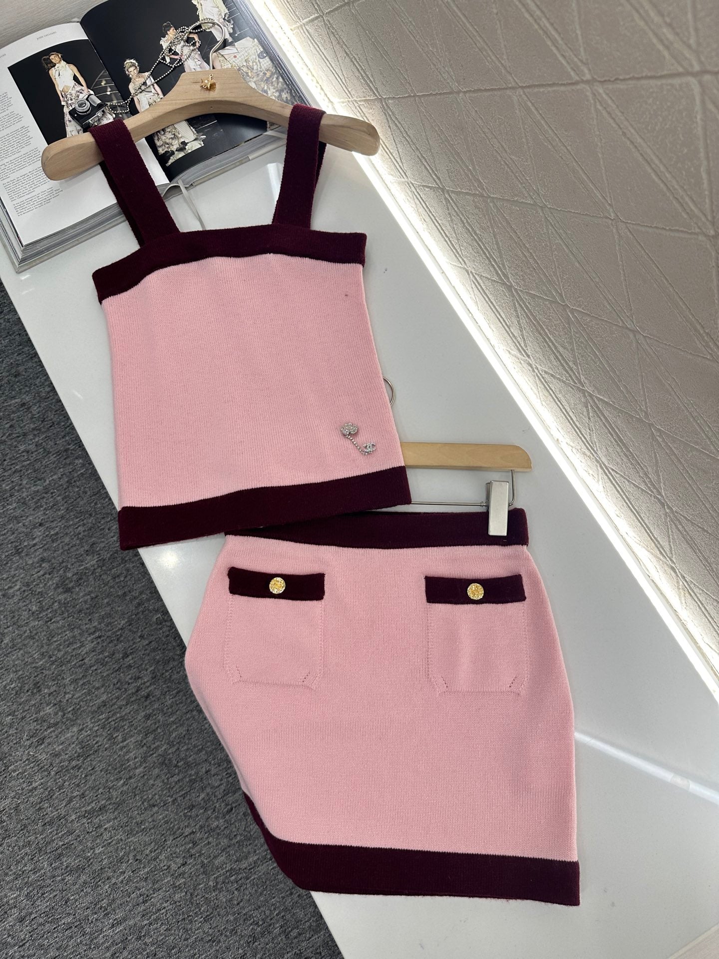 C*♥New product Suspender skirt set