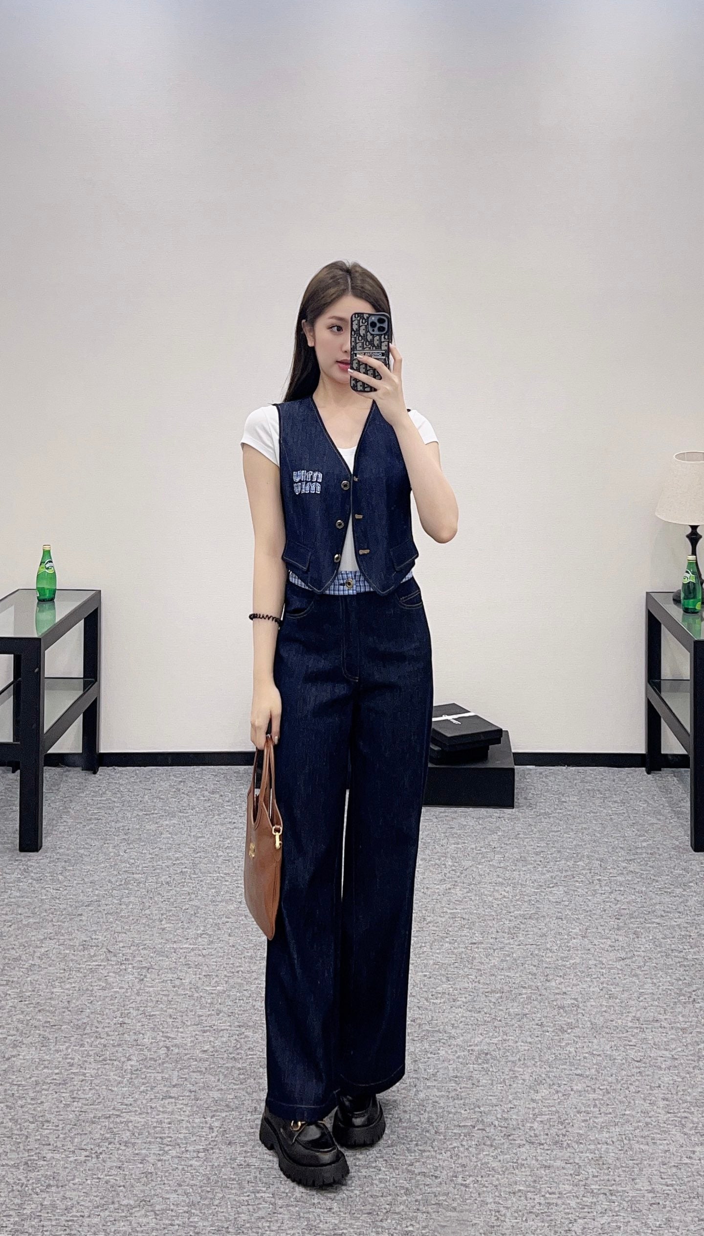 Mi*mi*♥New product Denim vest set