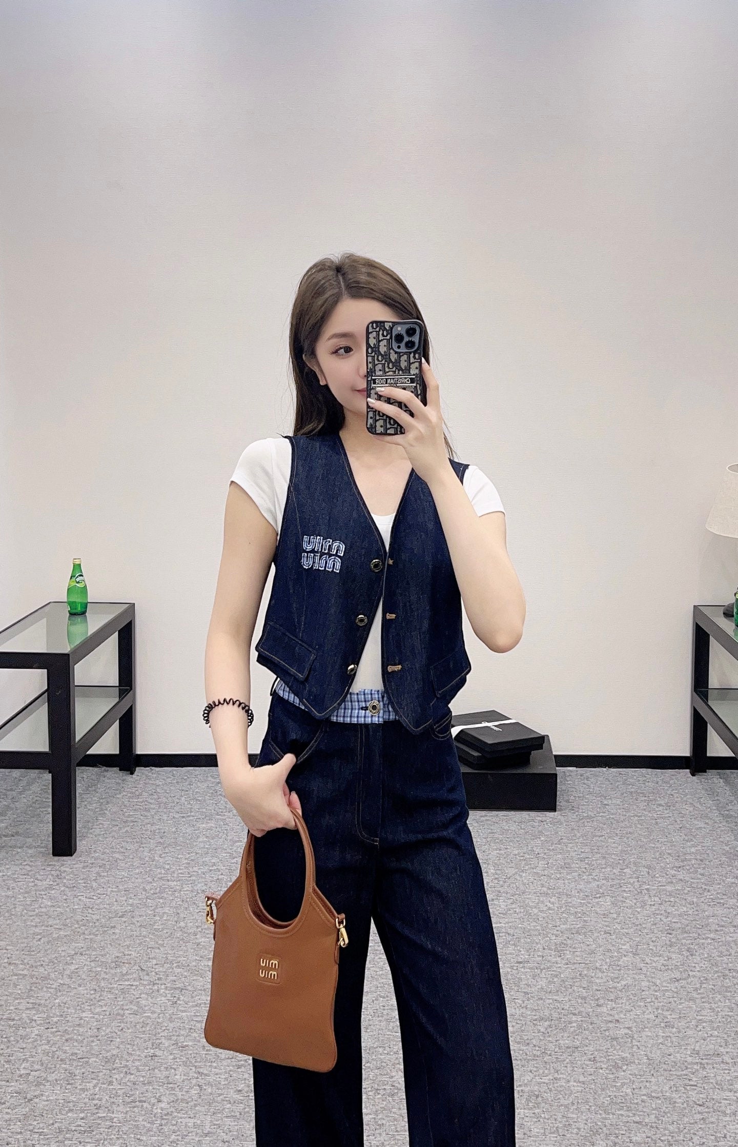 Mi*mi*♥New product Denim vest set
