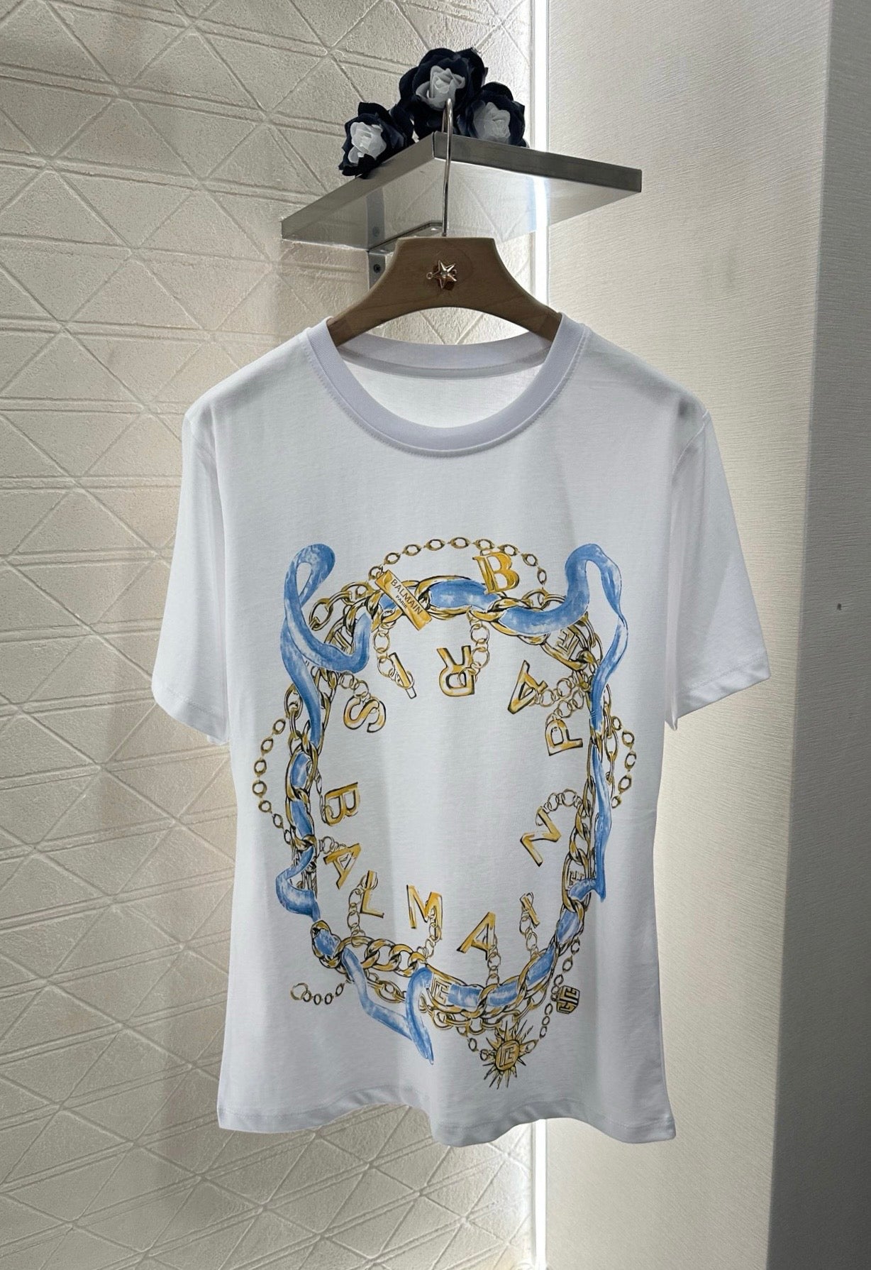 B*♥New arrival Chain short sleeves
