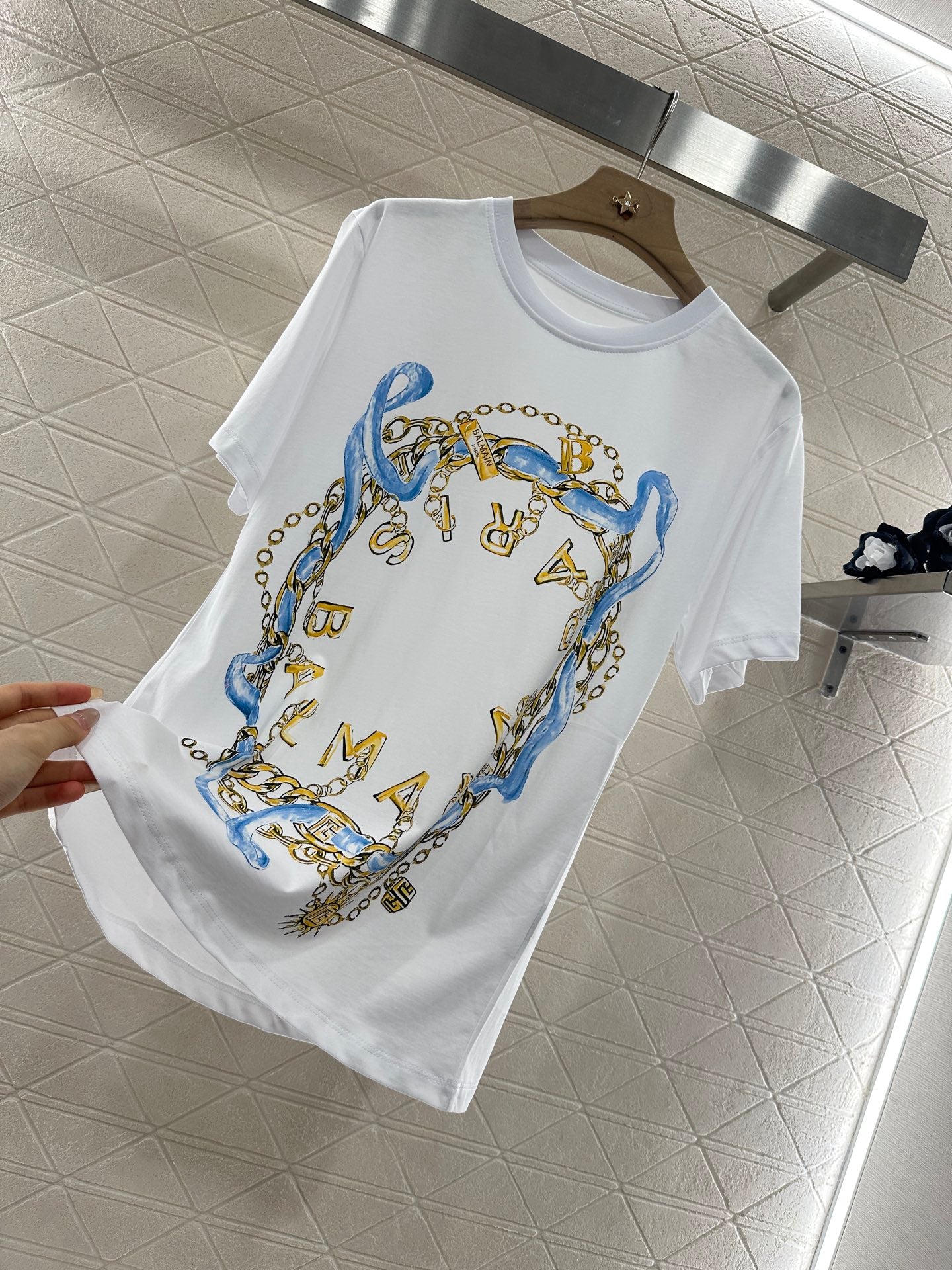 B*♥New arrival Chain short sleeves