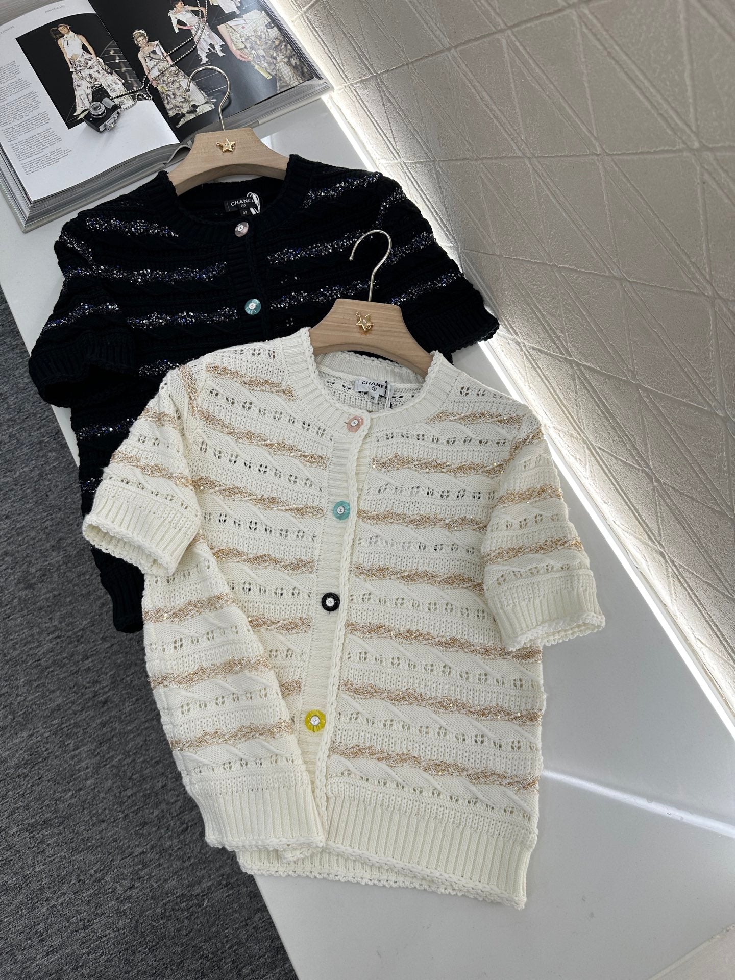 C*♥New Arrival Knitted short-sleeved cardigan