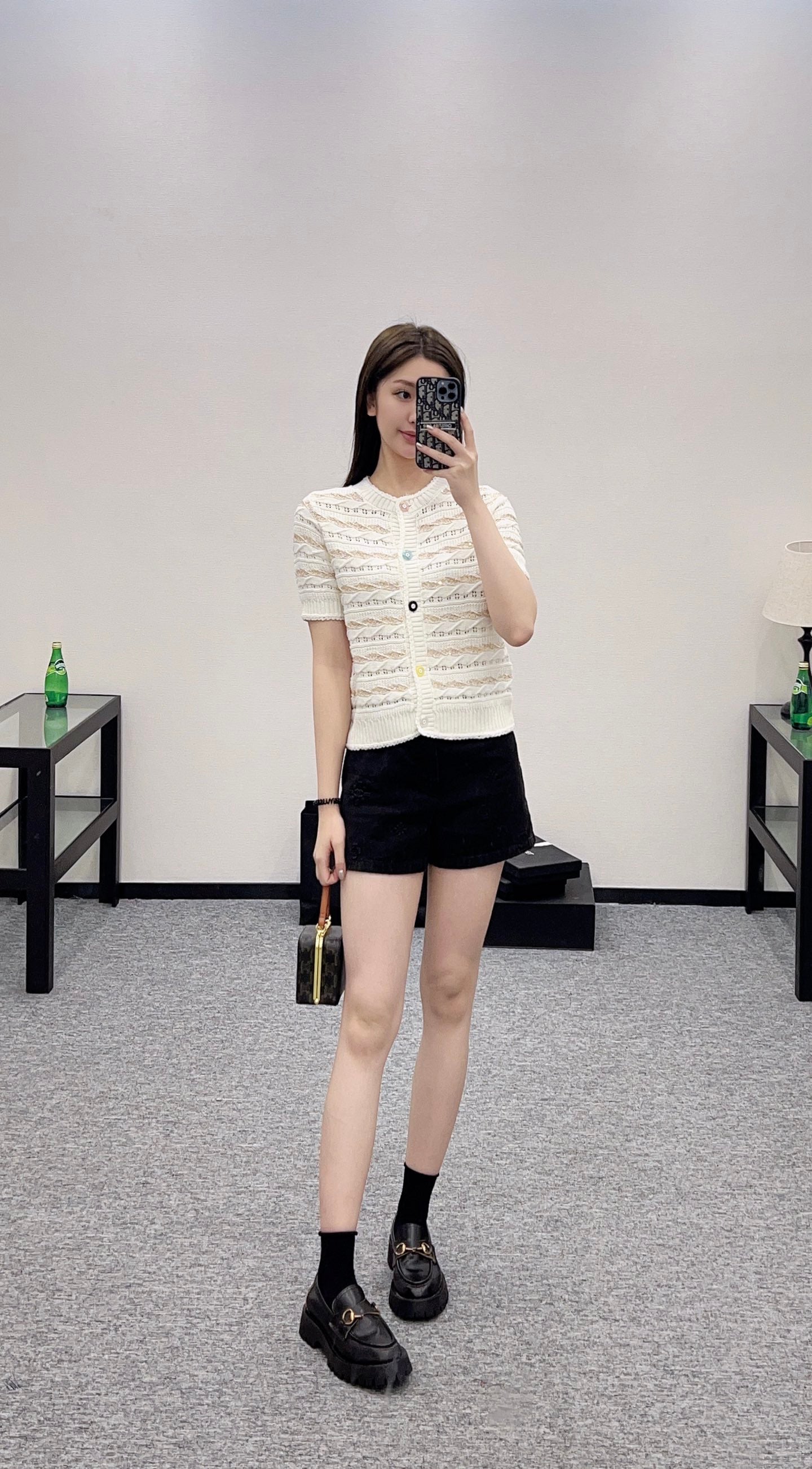C*♥New Arrival Knitted short-sleeved cardigan