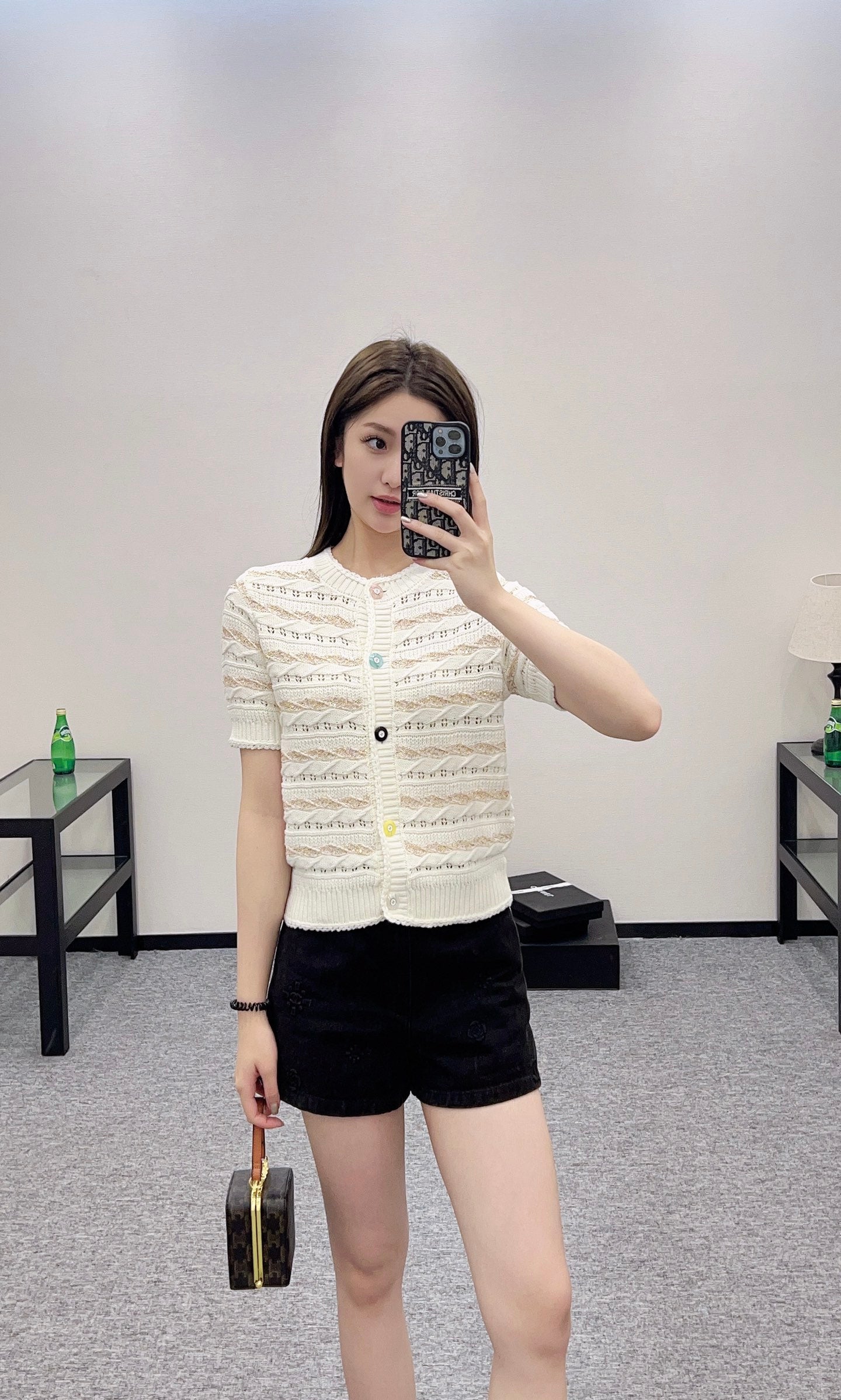 C*♥New Arrival Knitted short-sleeved cardigan