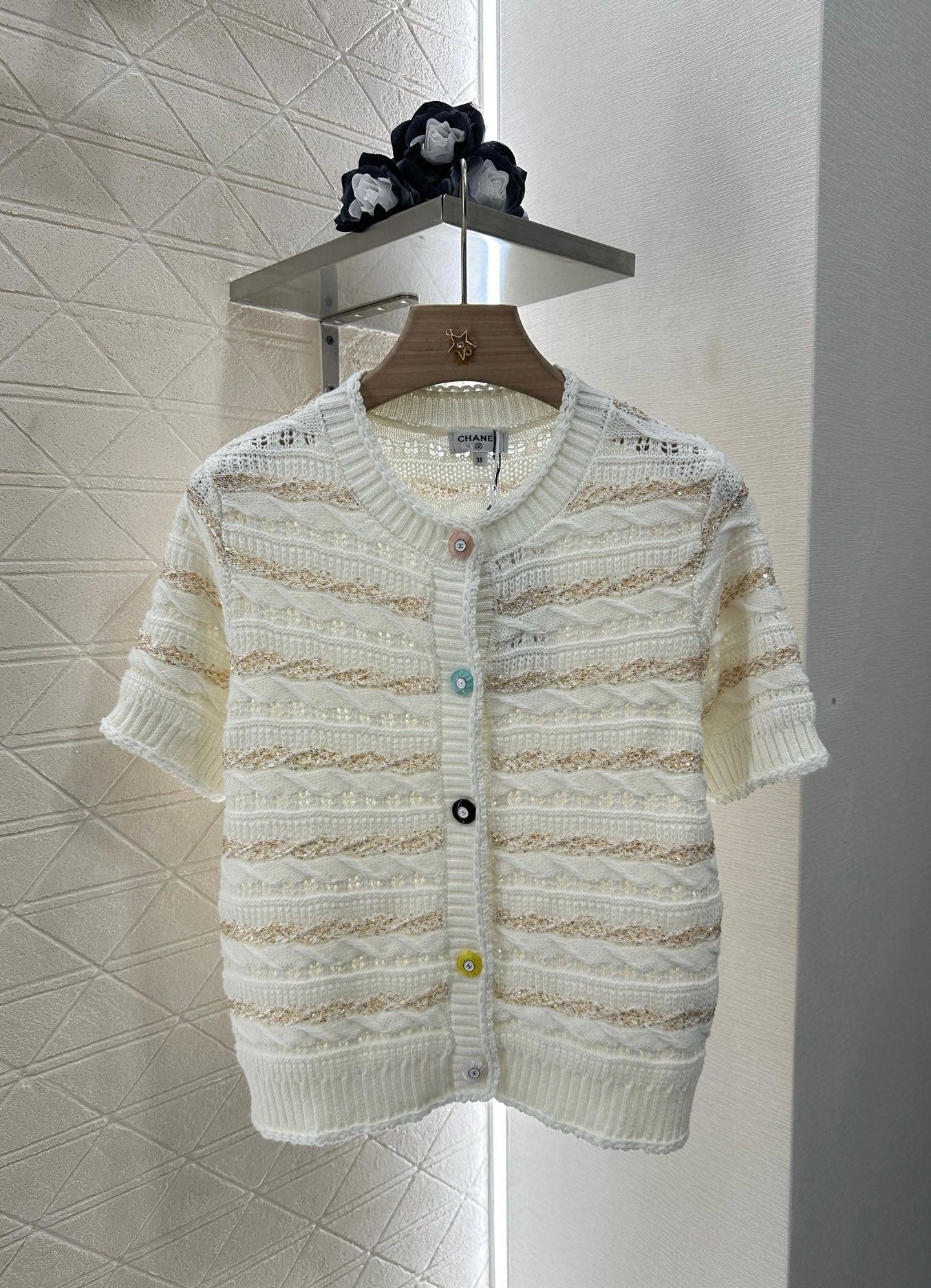 C*♥New Arrival Knitted short-sleeved cardigan