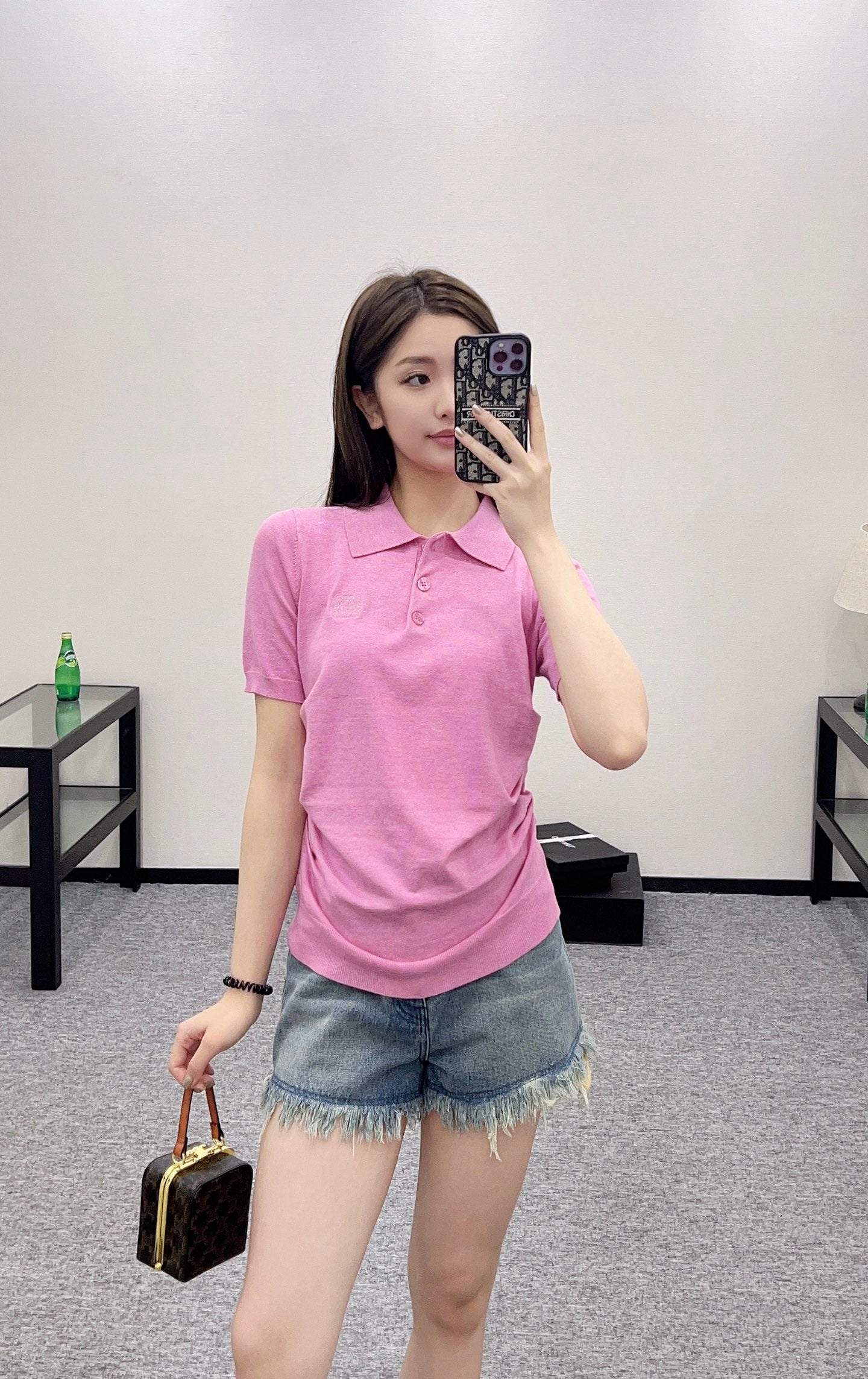 L*♥New arrival Knitted short sleeves