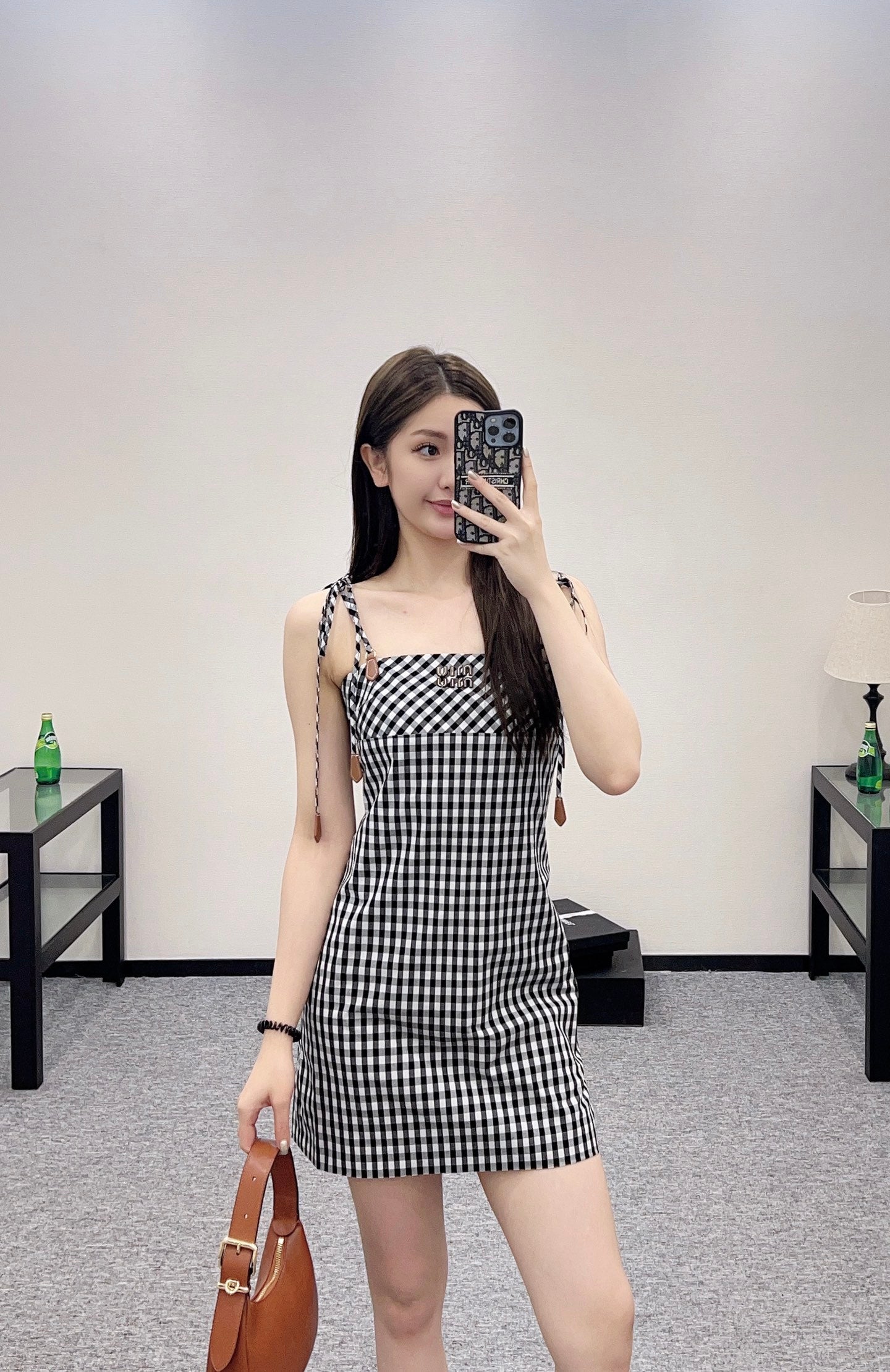 Mi*mu*♥2025 new products Plaid dress