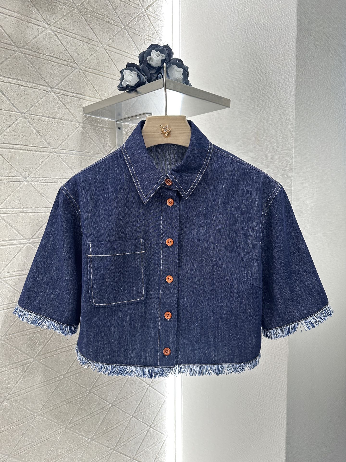 Z*♥2025 new product Denim shirt set