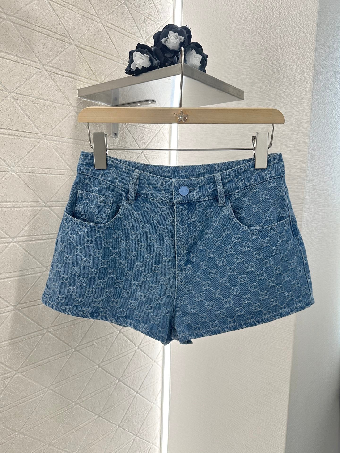G*♥New Arrival Denim vest and shorts set