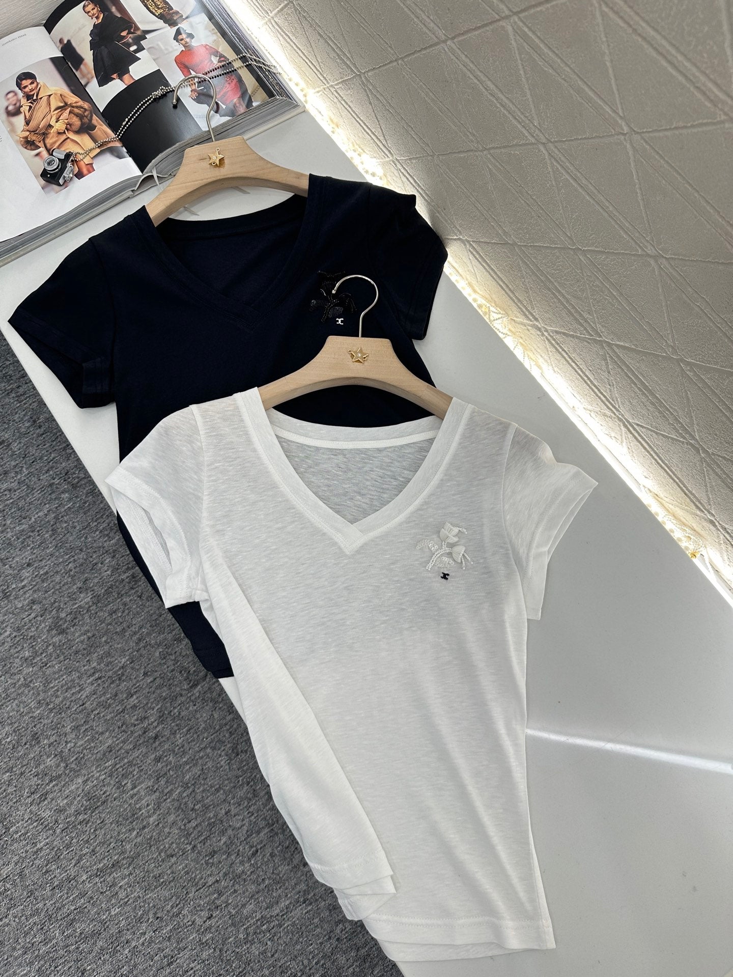 C*♥2025 new product Embroidered short sleeves