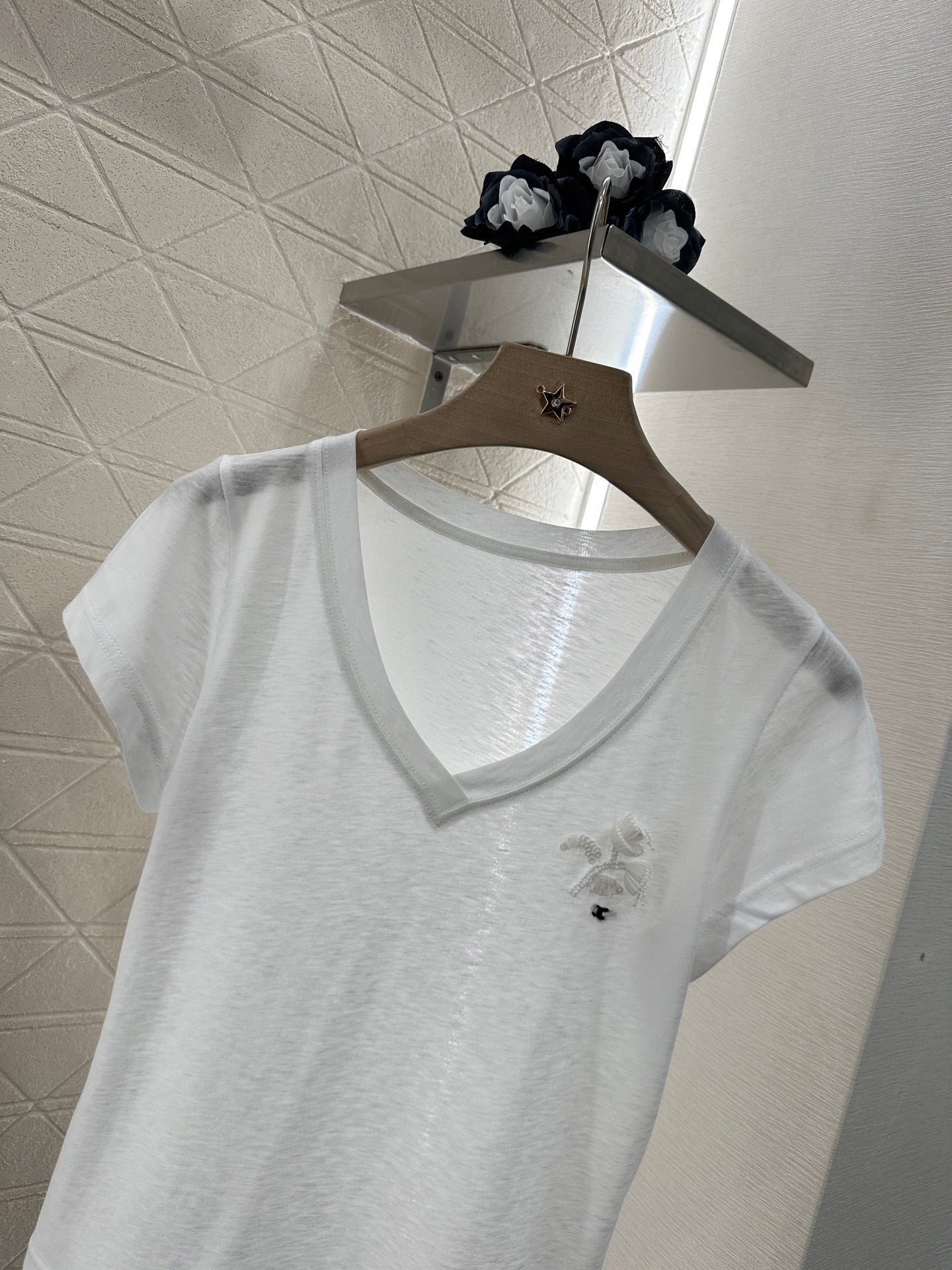C*♥2025 new product Embroidered short sleeves