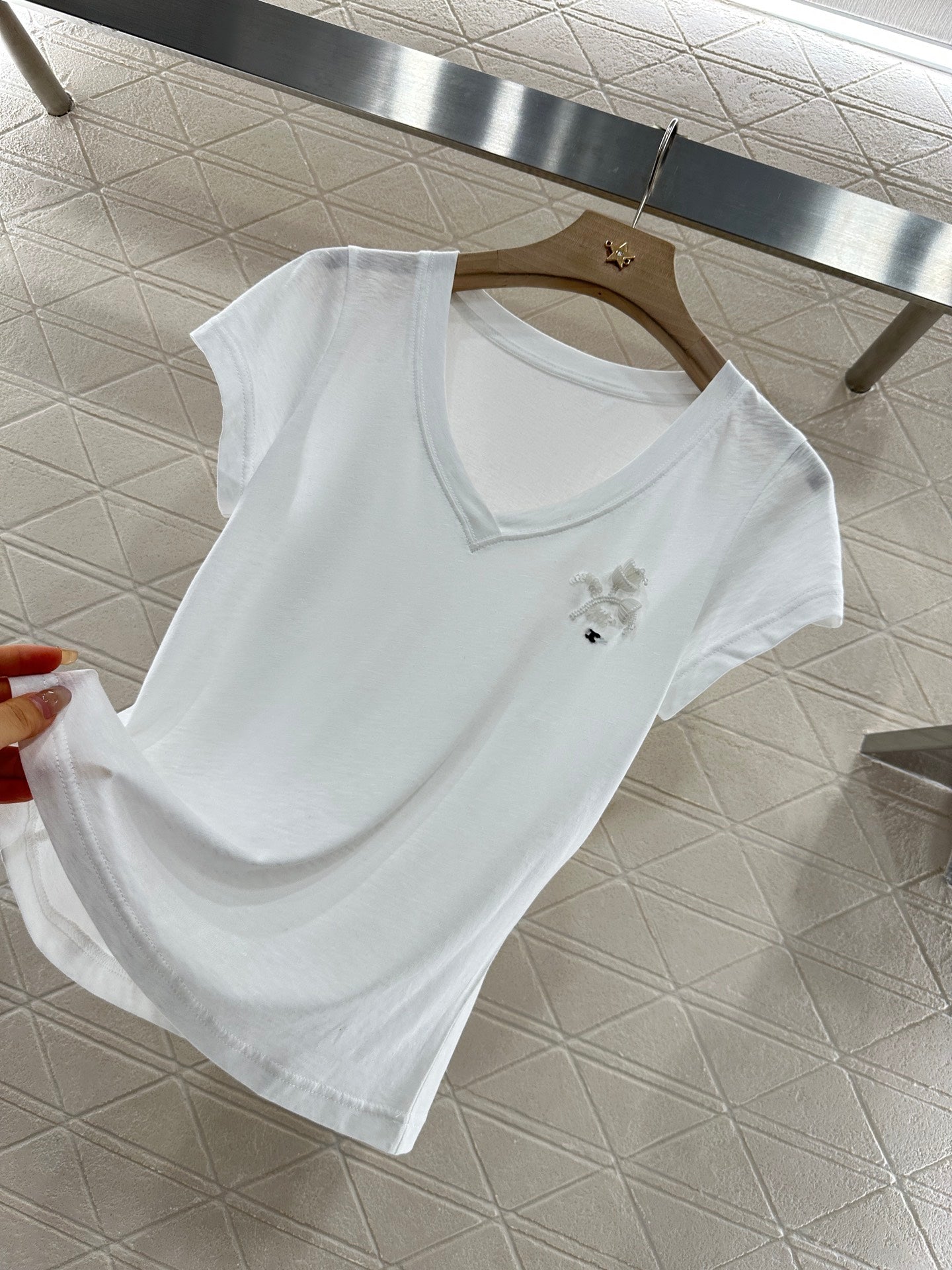 C*♥2025 new product Embroidered short sleeves