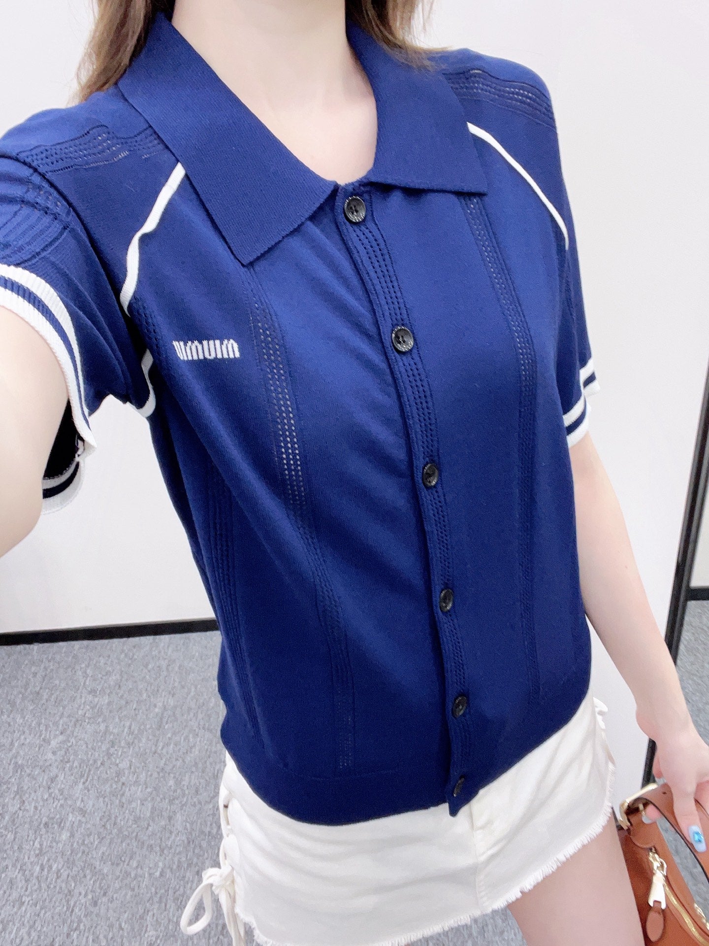 Mi*mi*♥New product Knitted short-sleeved cardigan