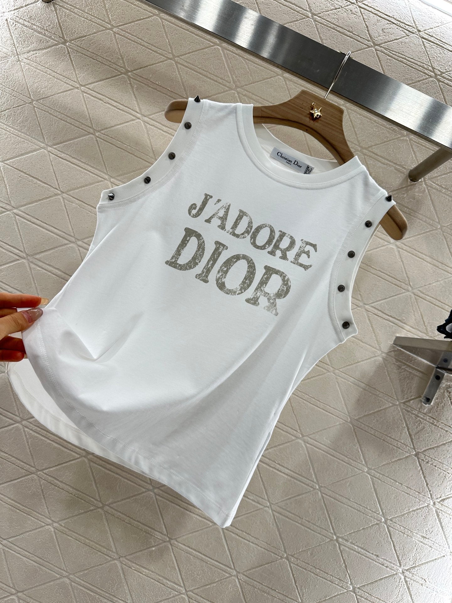 D*♥2025 new product Riveted cotton vest