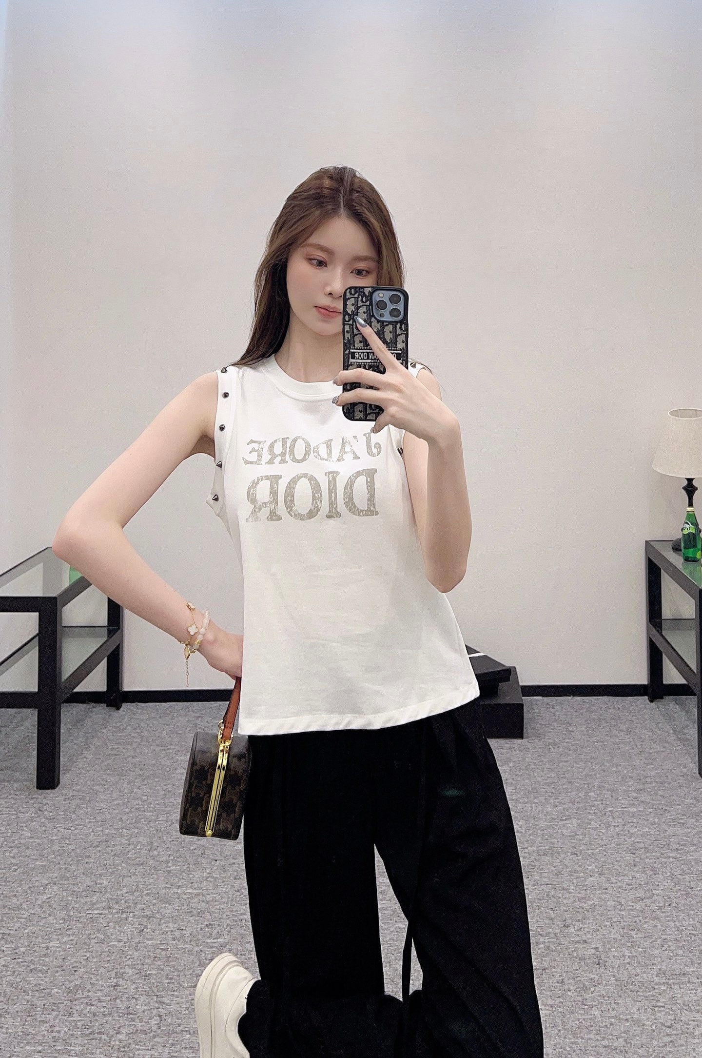 D*♥2025 new product Riveted cotton vest
