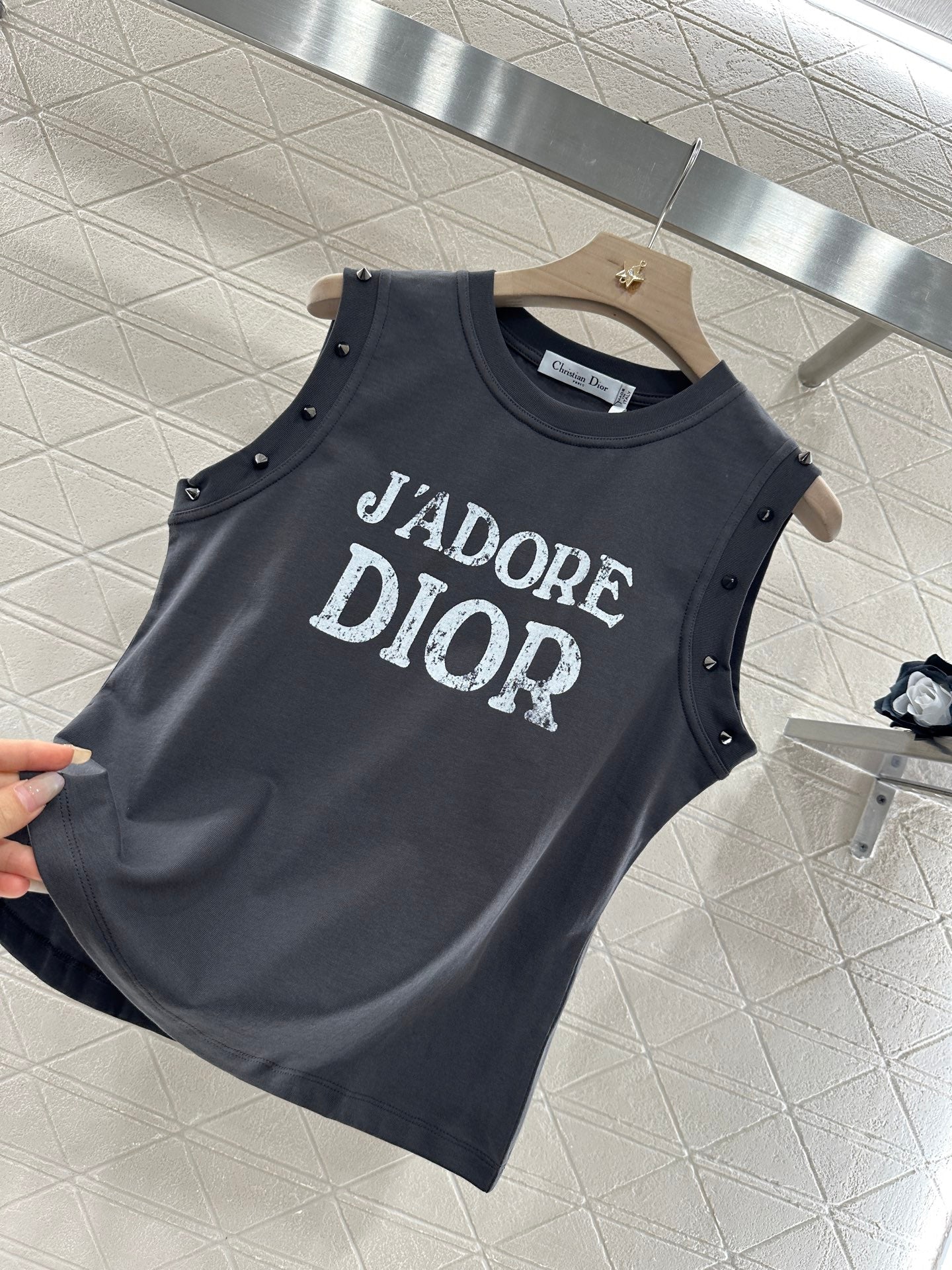 D*♥2025 new product Riveted cotton vest