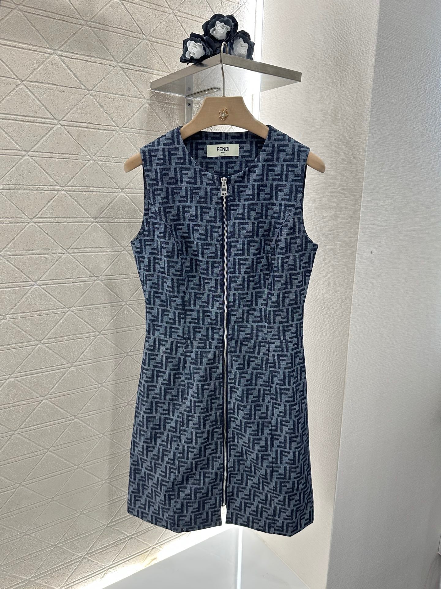 F*♥2025 new product Zipper vest dress